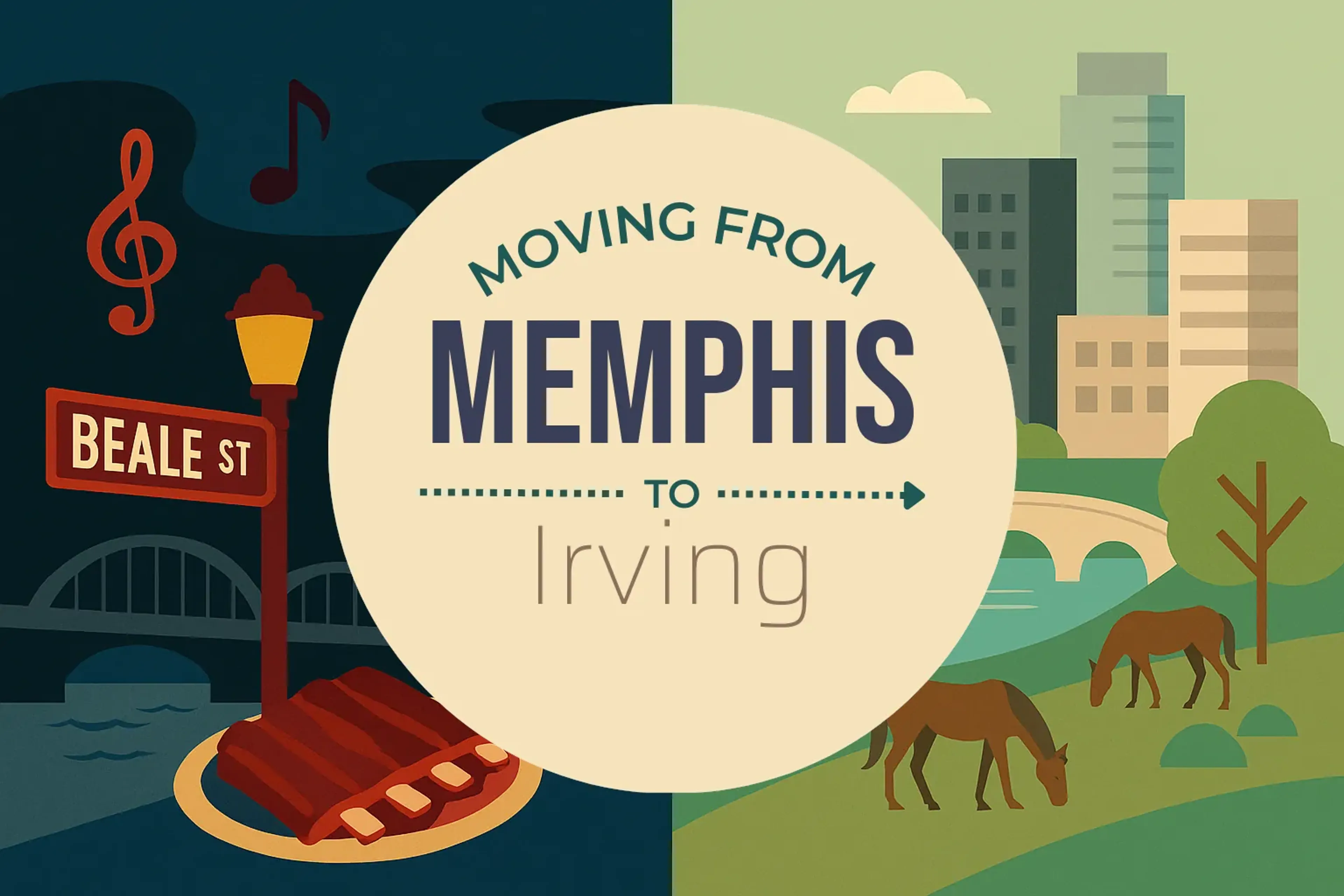Side-by-side comparison of Memphis to Irving moving companies