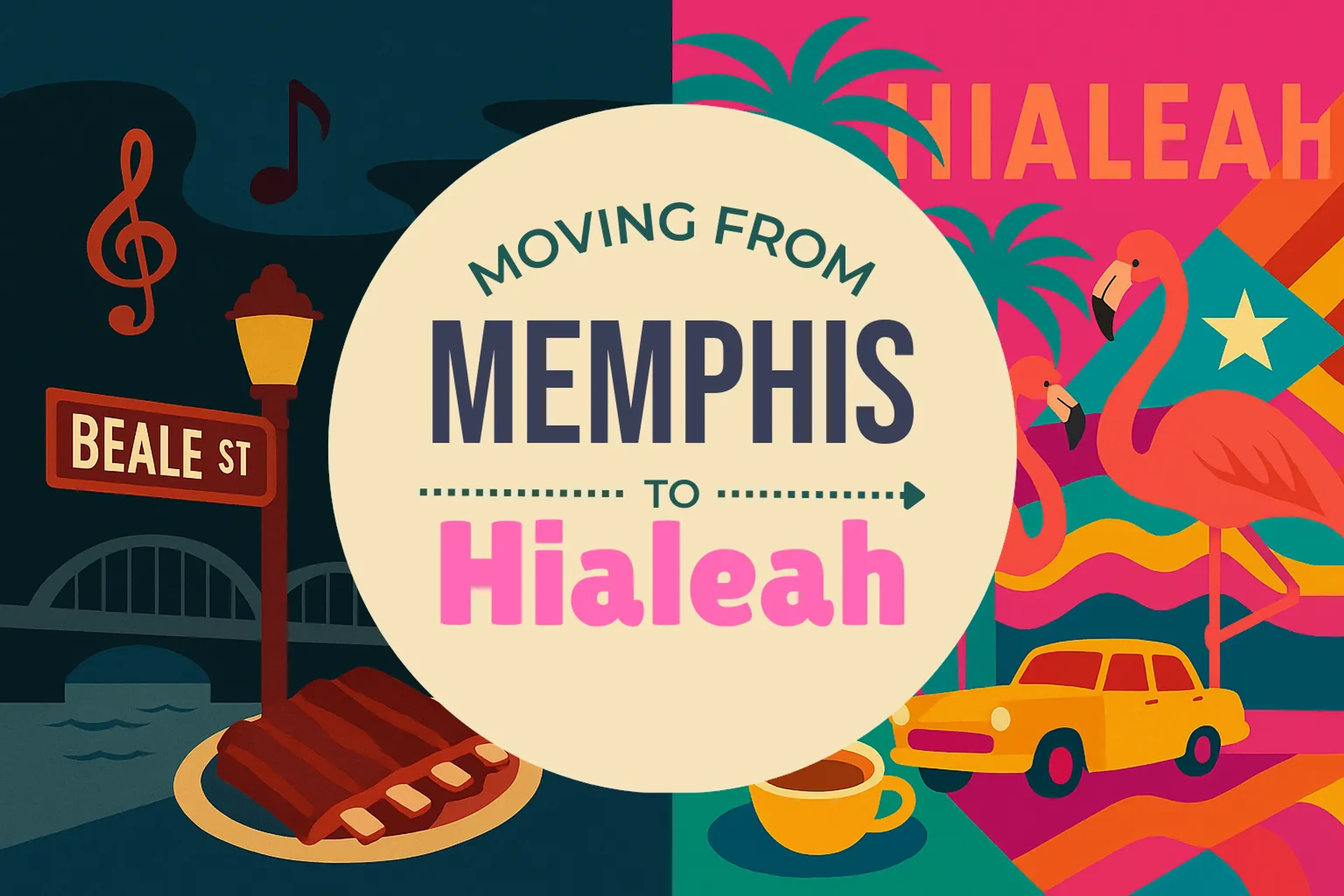 Side-by-side comparison of Memphis to Hialeah moving companies