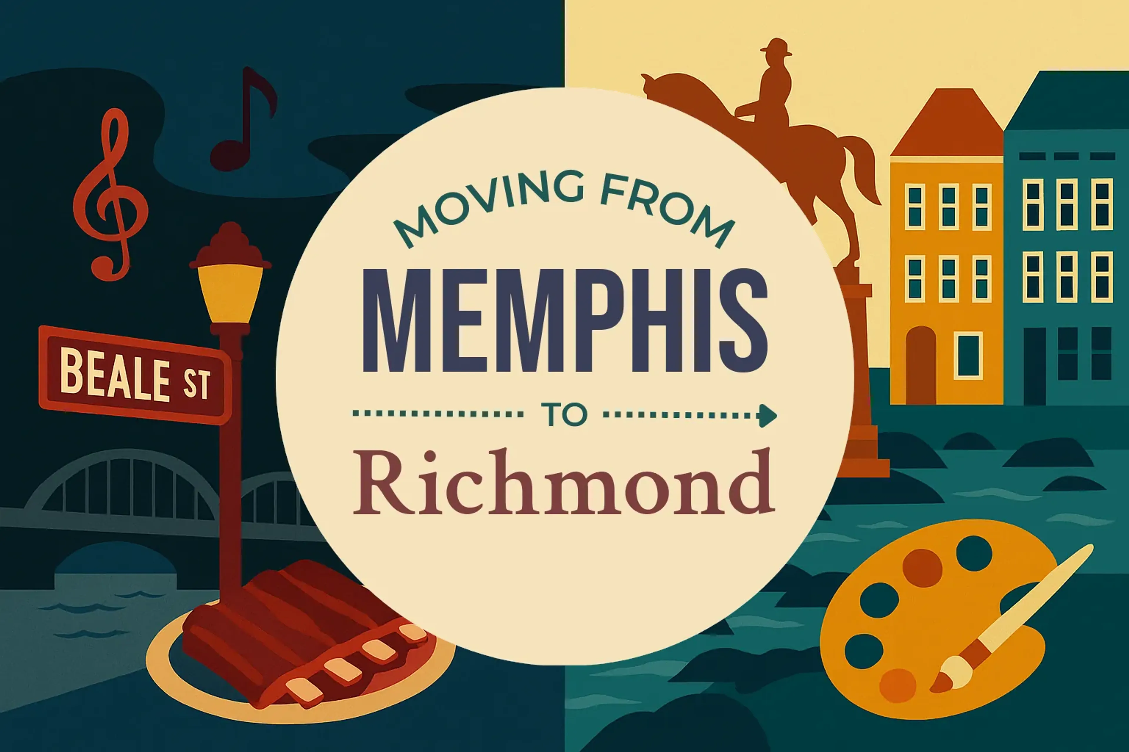 Side-by-side comparison of Memphis to Richmond moving companies