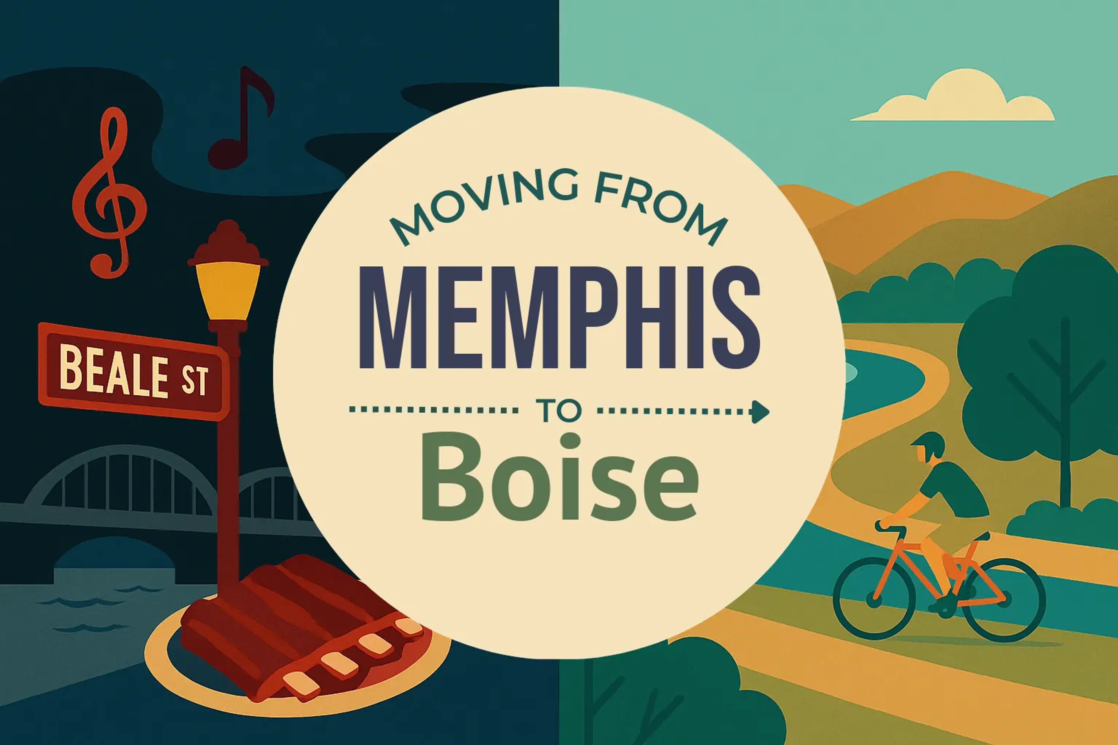 Side-by-side comparison of Memphis to Boise moving companies
