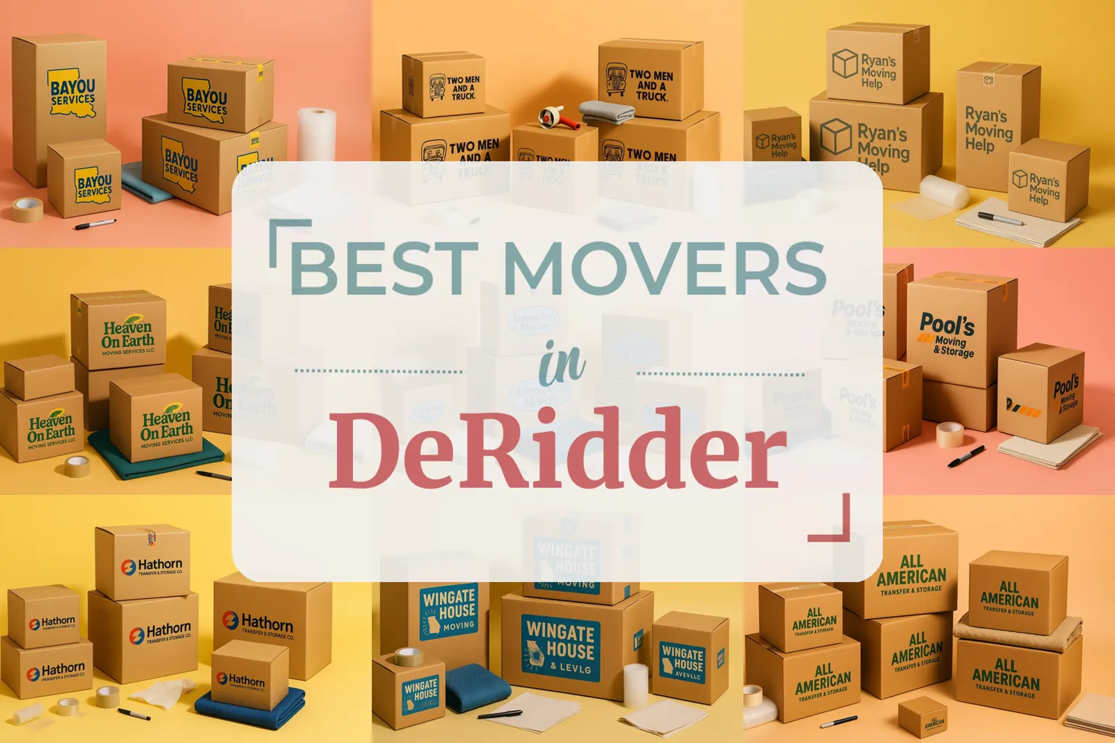 Side-by-side comparison of DeRidder moving companies
