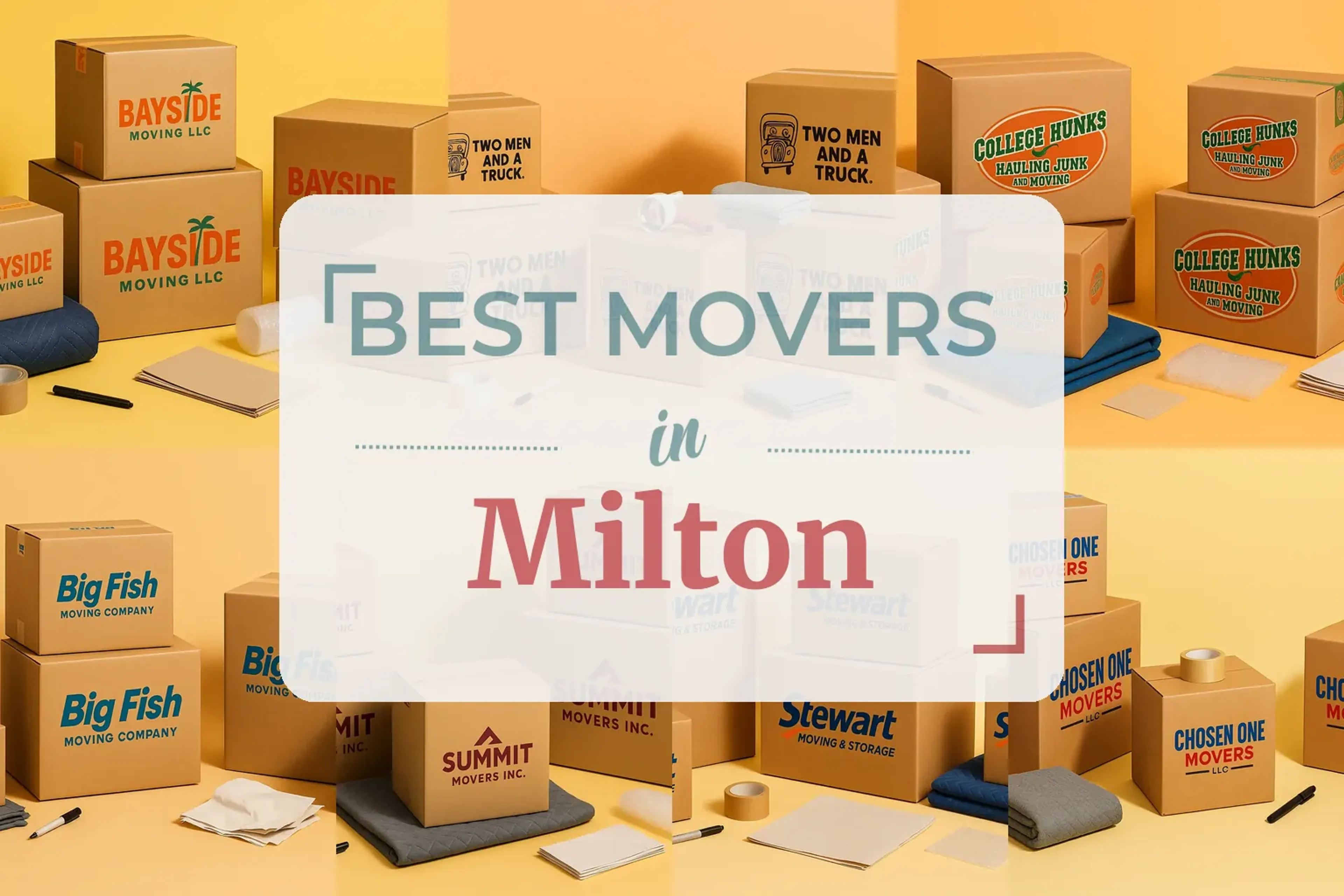 Side-by-side comparison of Milton moving companies
