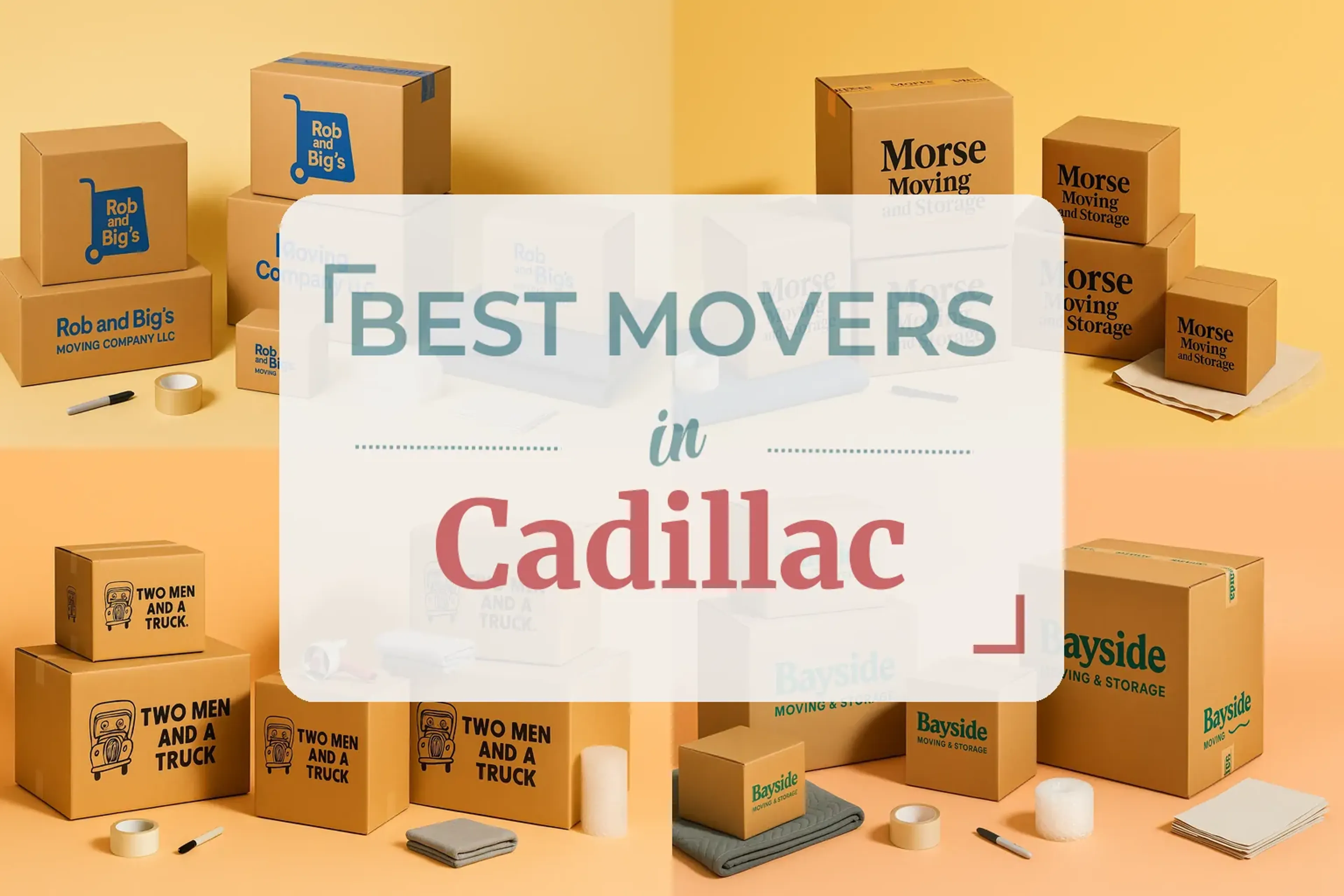 Side-by-side comparison of Cadillac moving companies