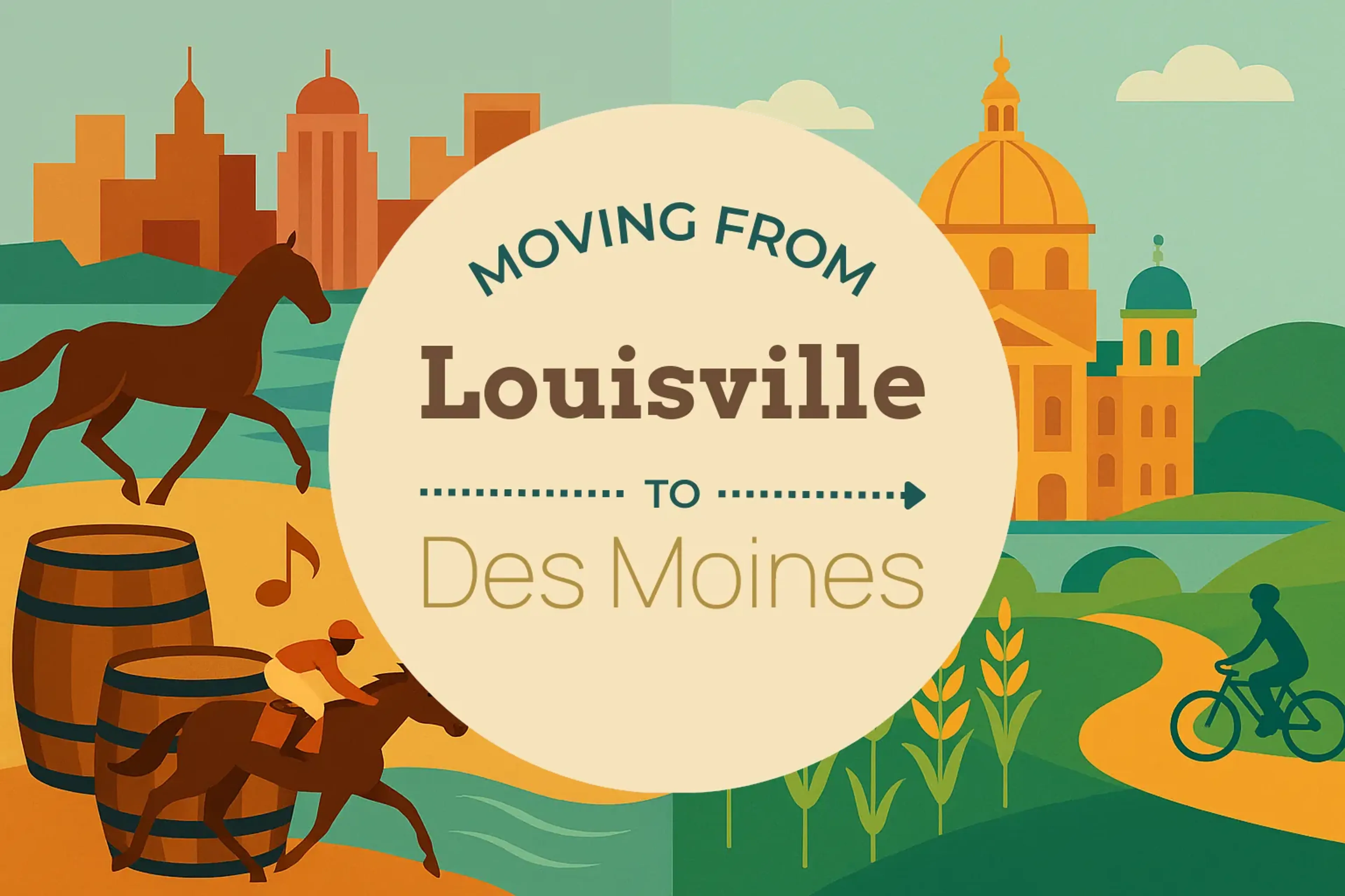 Side-by-side comparison of Louisville to Des Moines moving companies