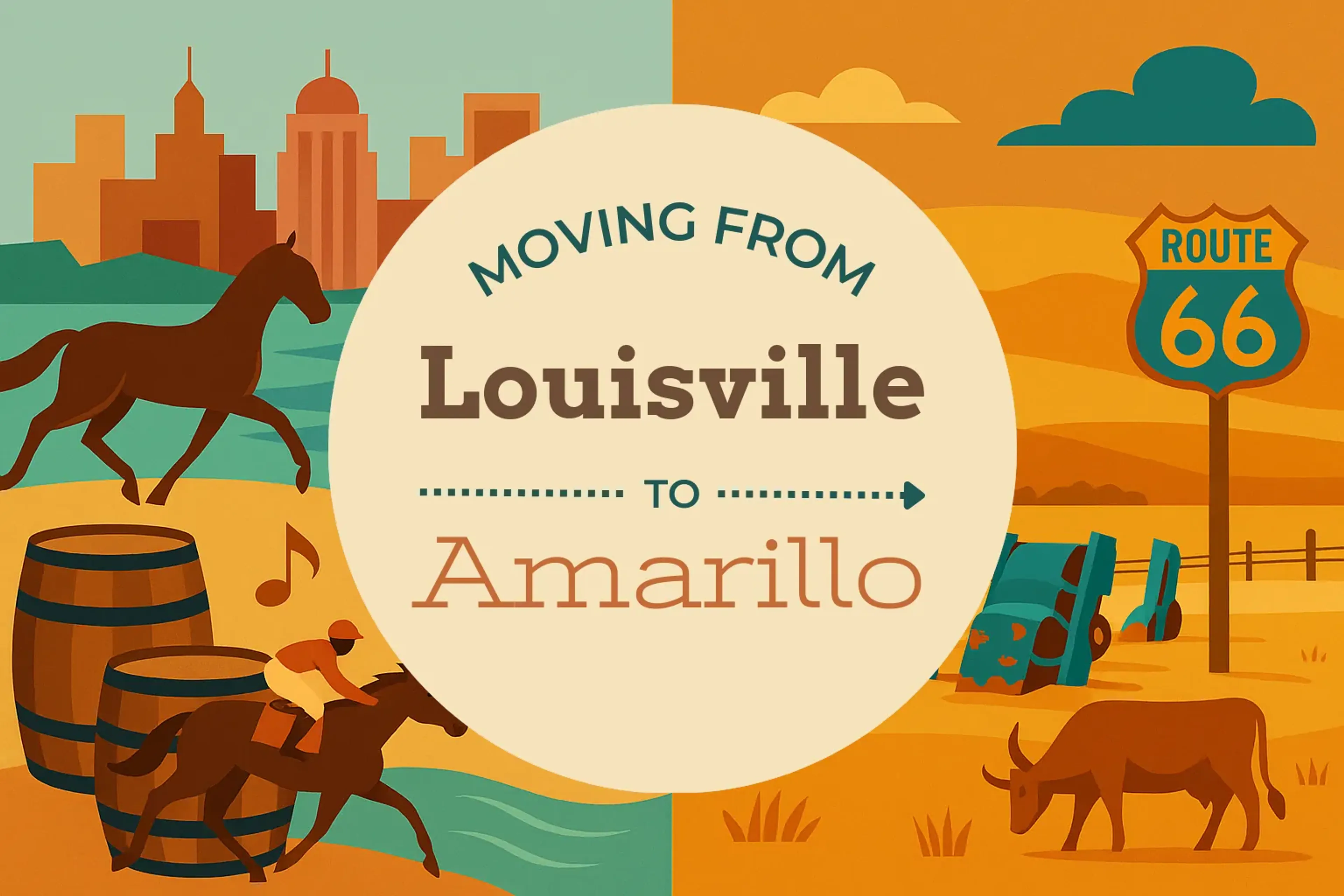 Side-by-side comparison of Louisville to Amarillo moving companies