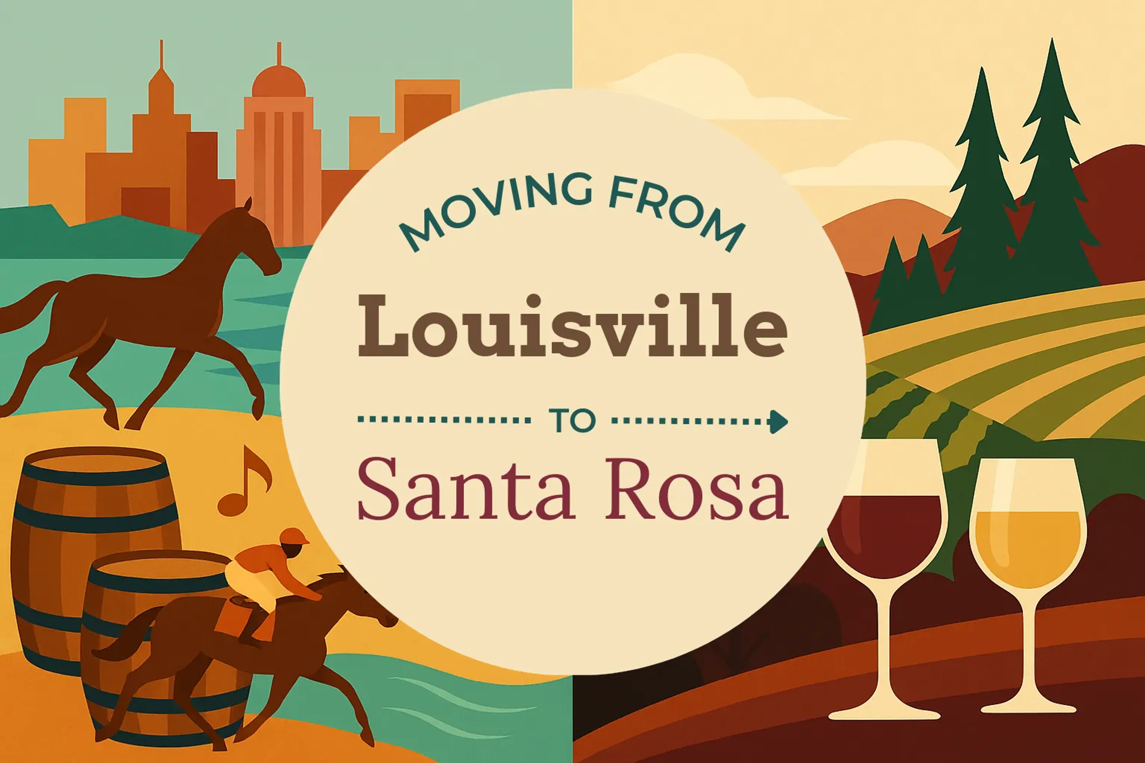 Side-by-side comparison of Louisville to Santa Rosa moving companies
