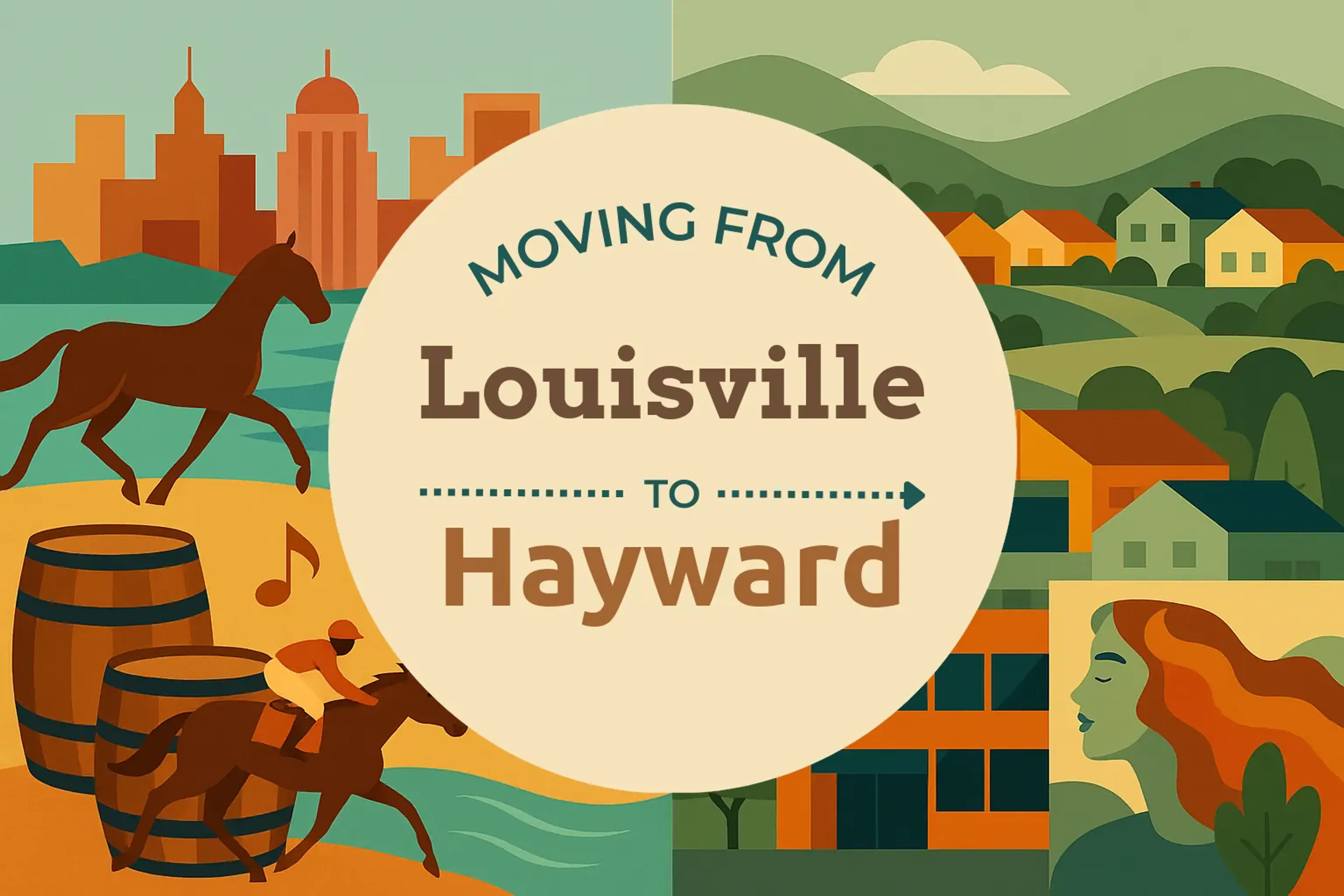 Side-by-side comparison of Louisville to Hayward moving companies