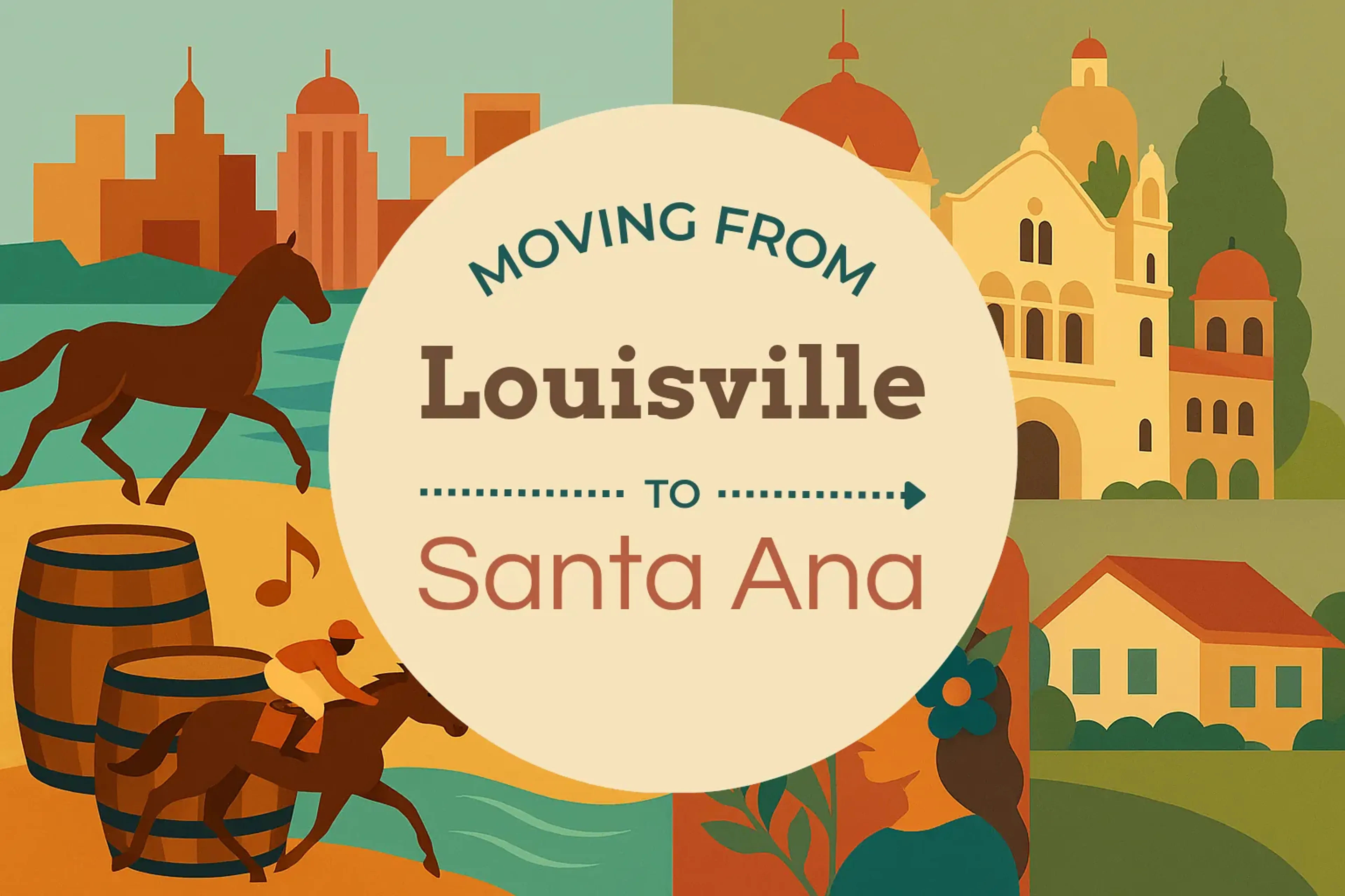 Side-by-side comparison of Louisville to Santa Ana moving companies