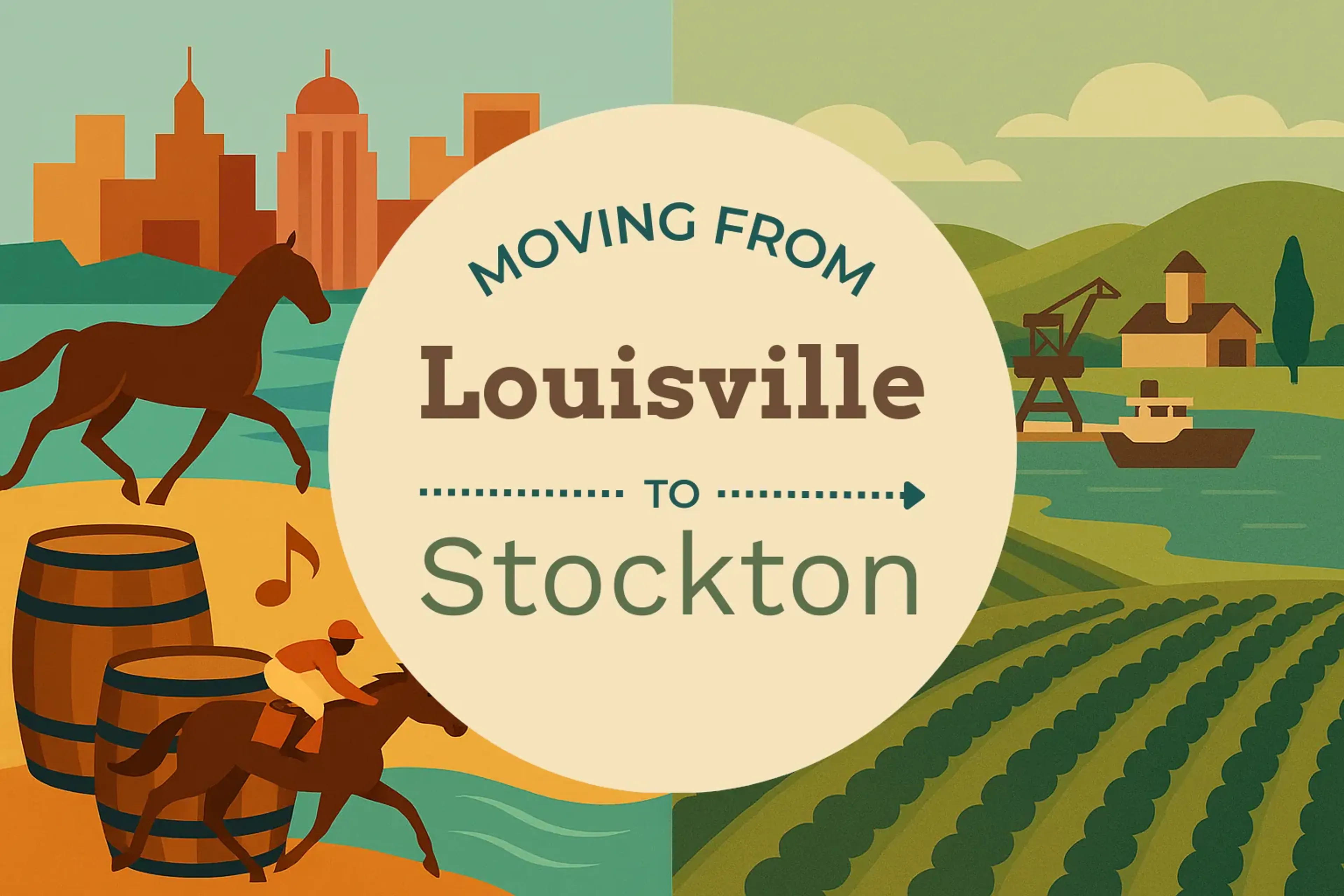 Side-by-side comparison of Louisville to Stockton moving companies