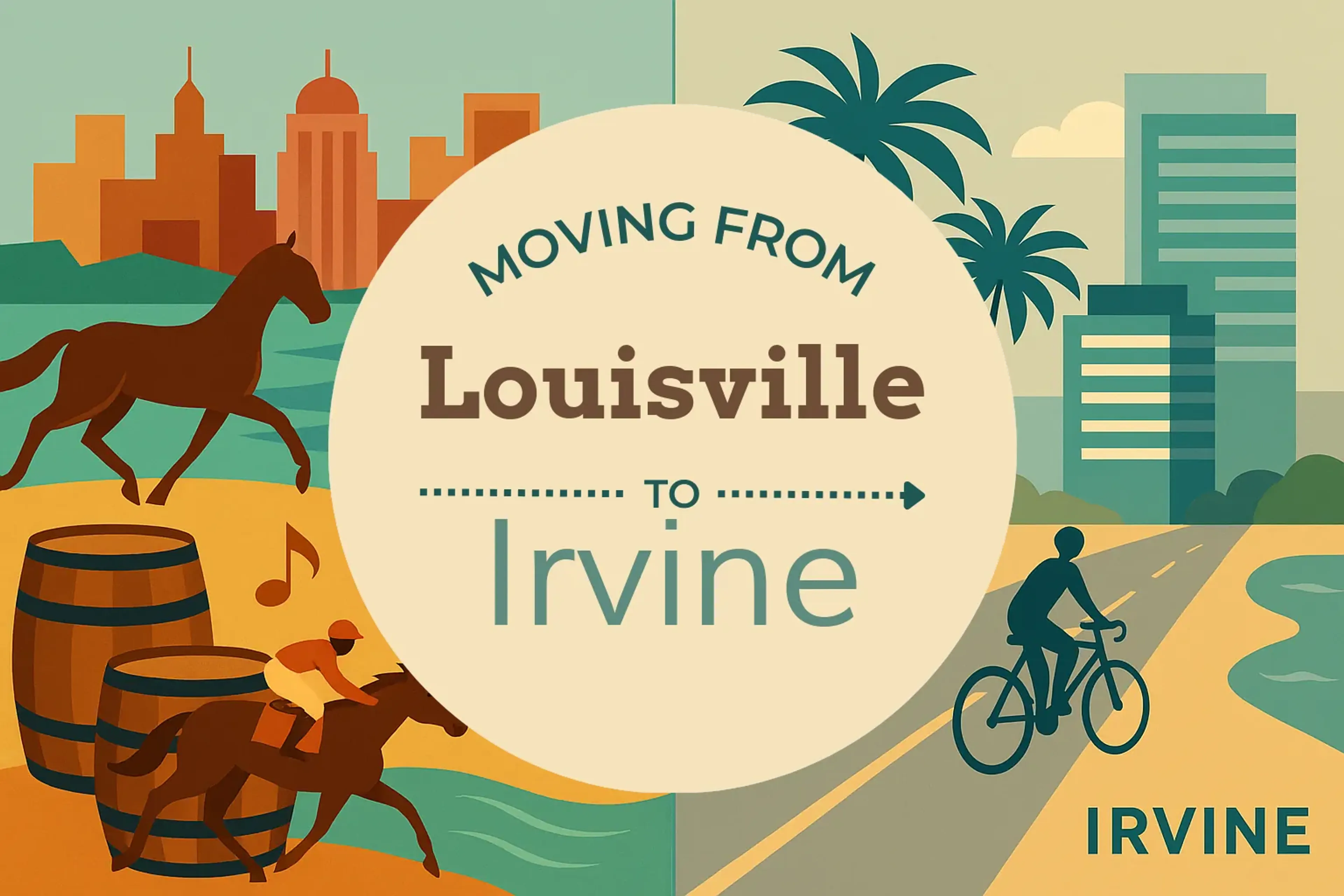 Side-by-side comparison of Louisville to Irvine moving companies