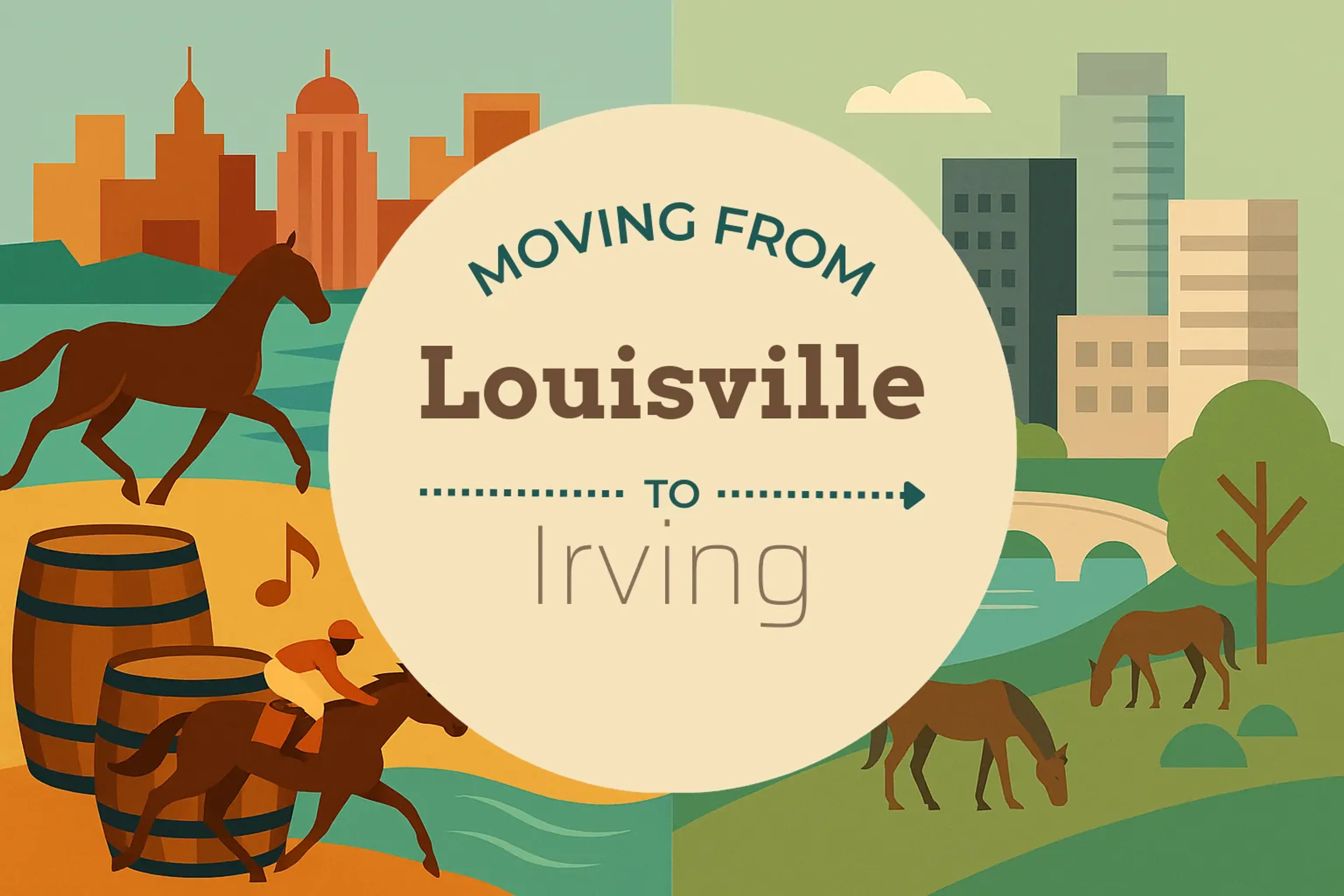 Side-by-side comparison of Louisville to Irving moving companies