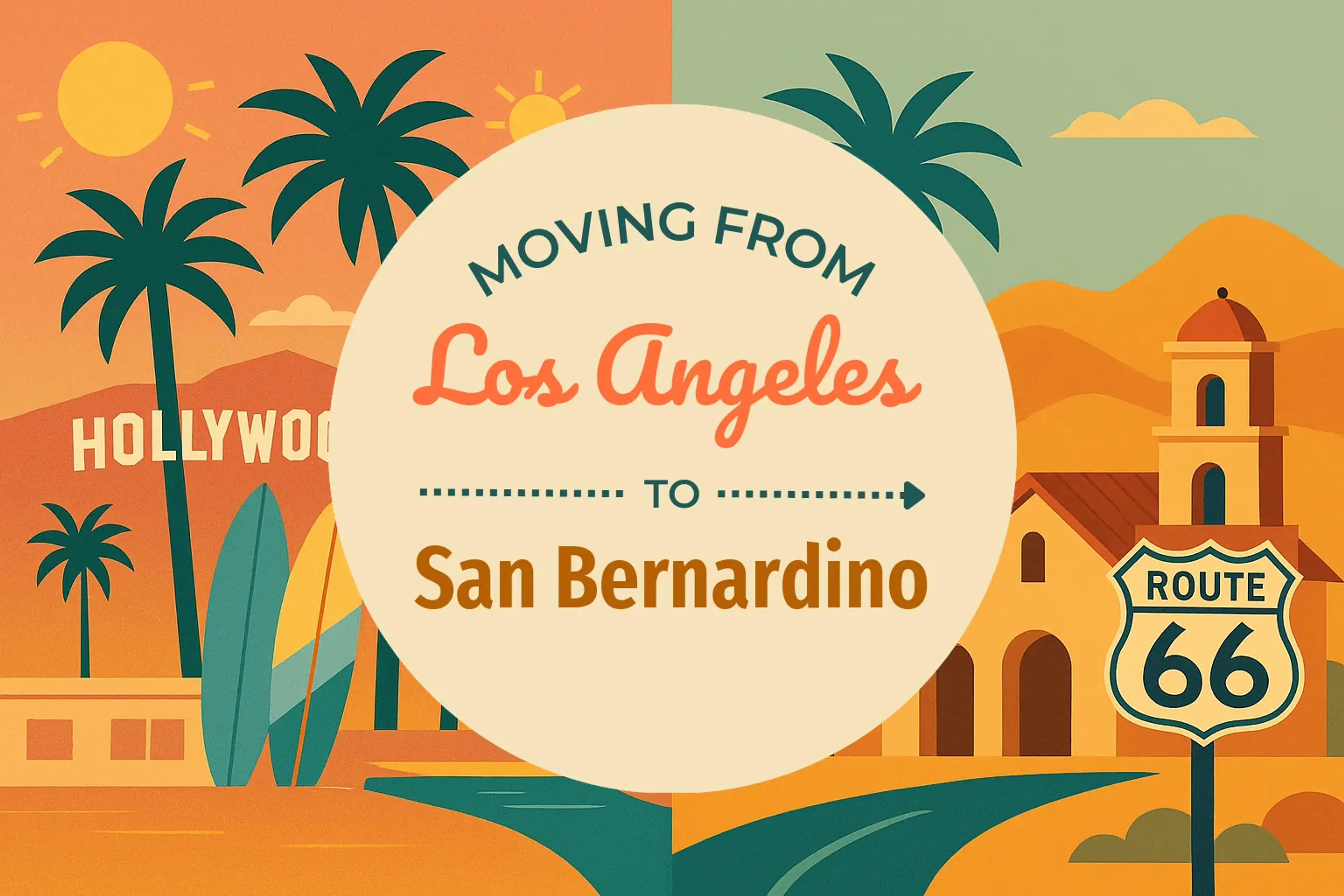 Side-by-side comparison of Los Angeles to San Bernardino moving companies