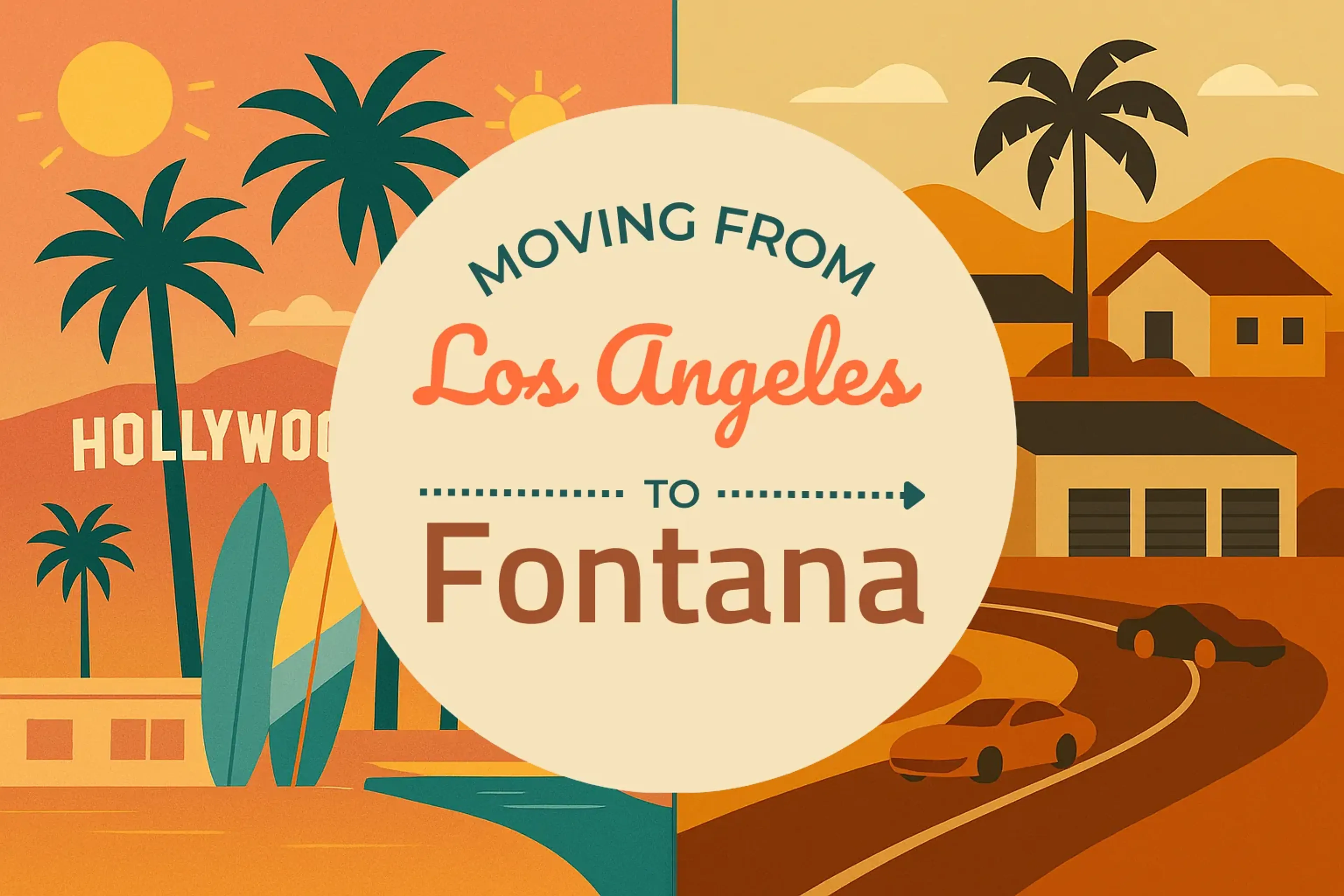 Side-by-side comparison of Los Angeles to Fontana moving companies