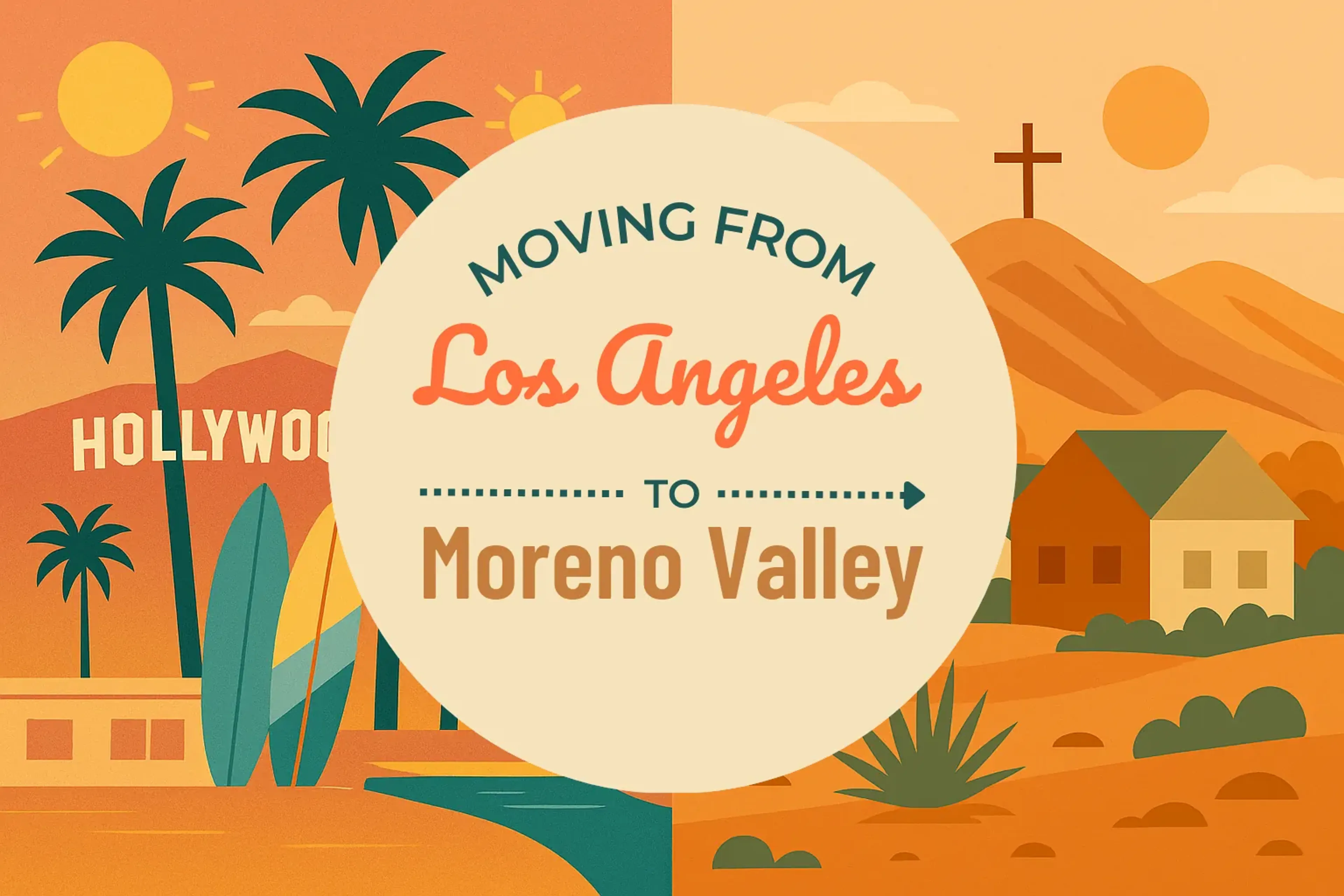 Side-by-side comparison of Los Angeles to Moreno Valley moving companies