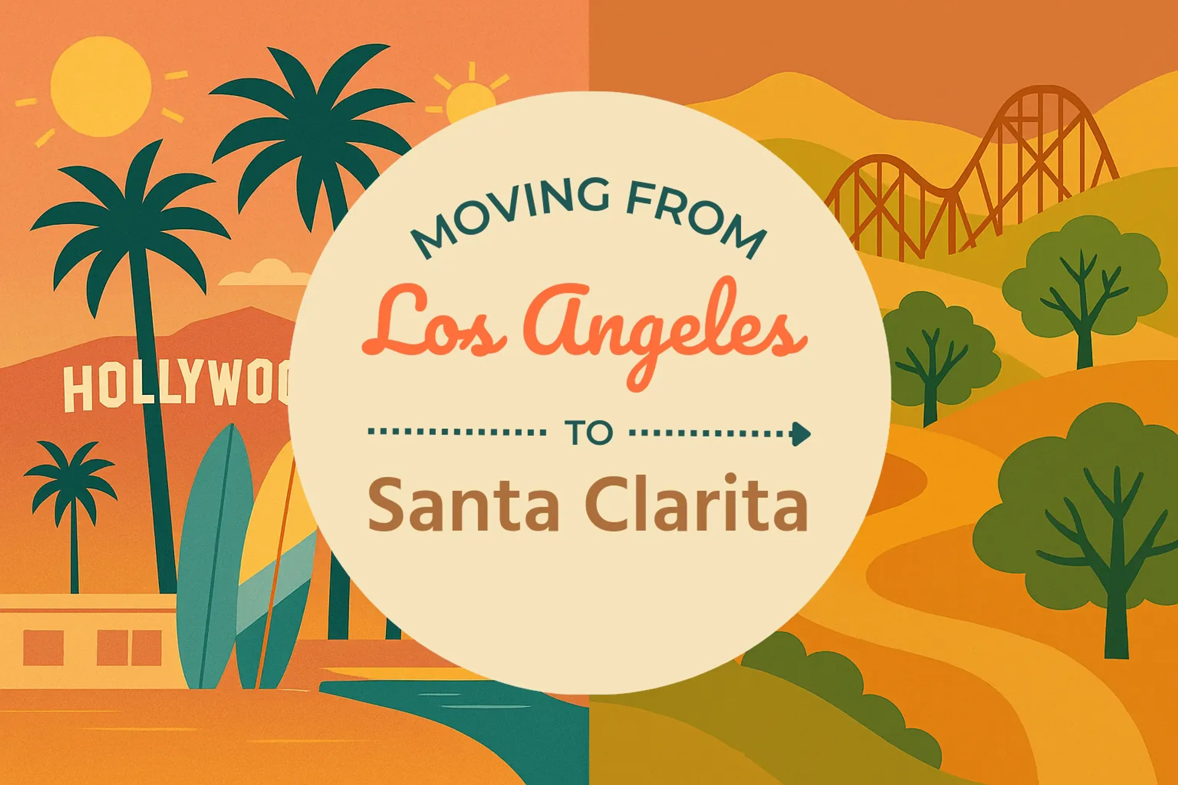 Side-by-side comparison of Los Angeles to Santa Clarita moving companies