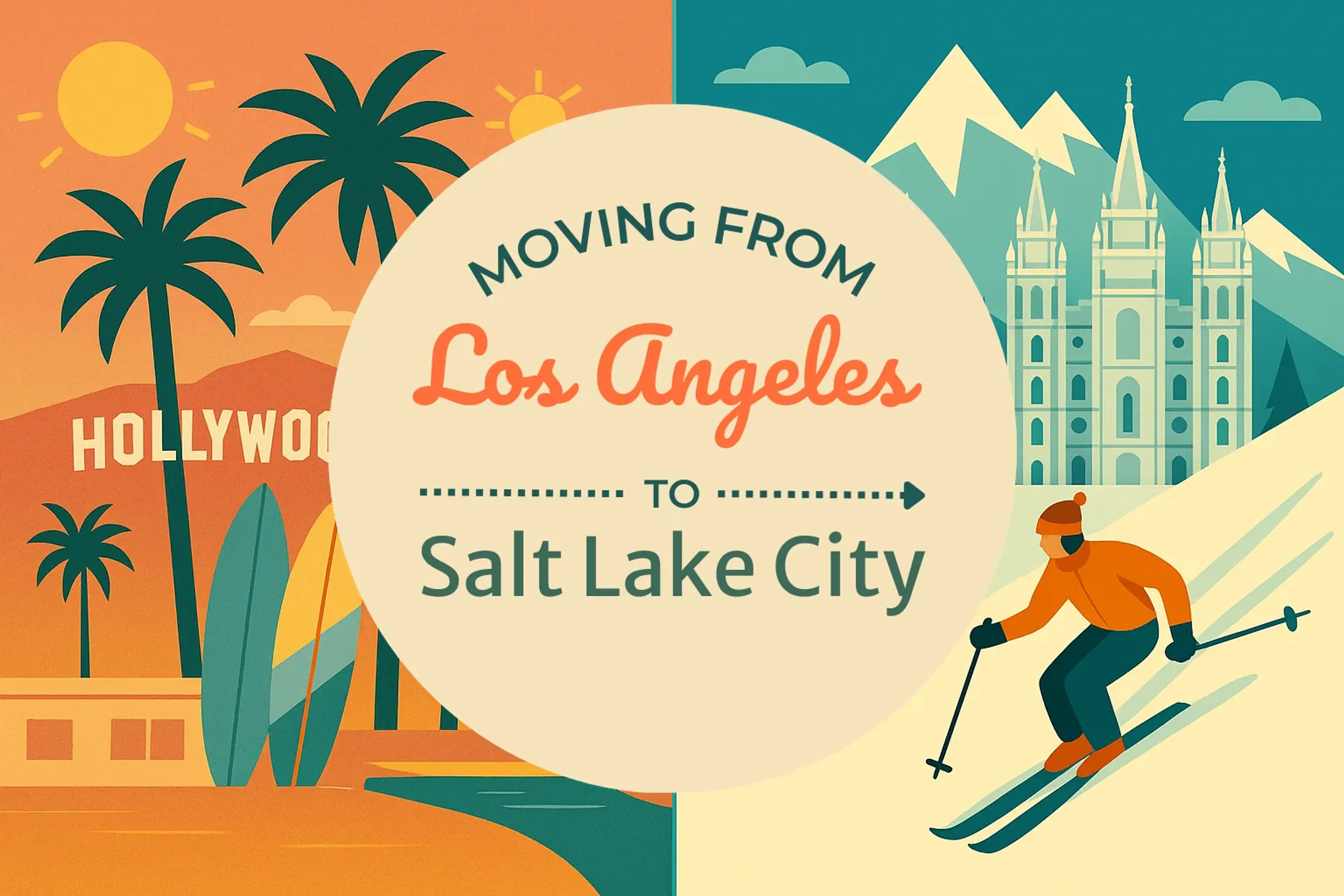 Side-by-side comparison of Los Angeles to Salt Lake City moving companies