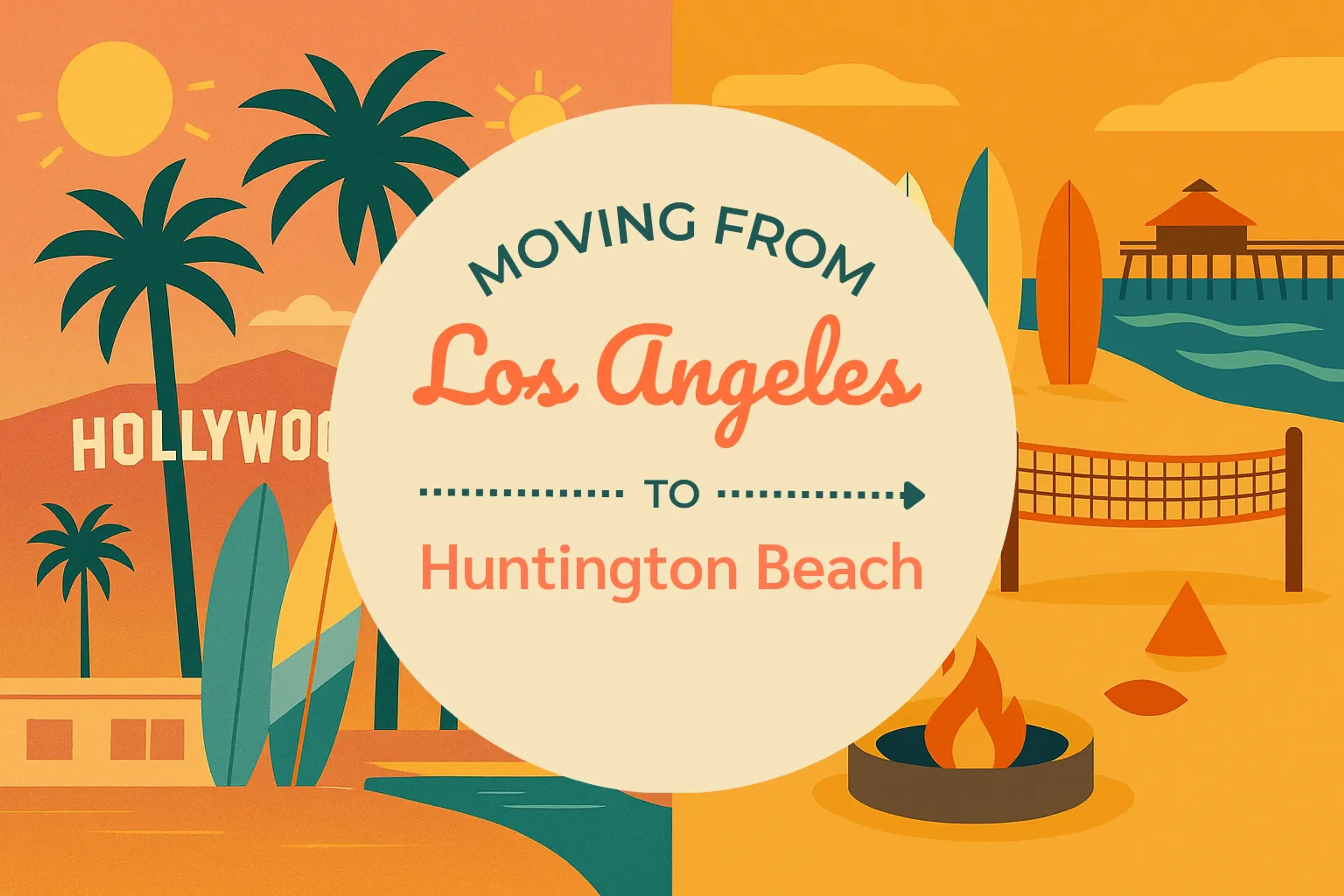 Side-by-side comparison of Los Angeles to Huntington Beach moving companies