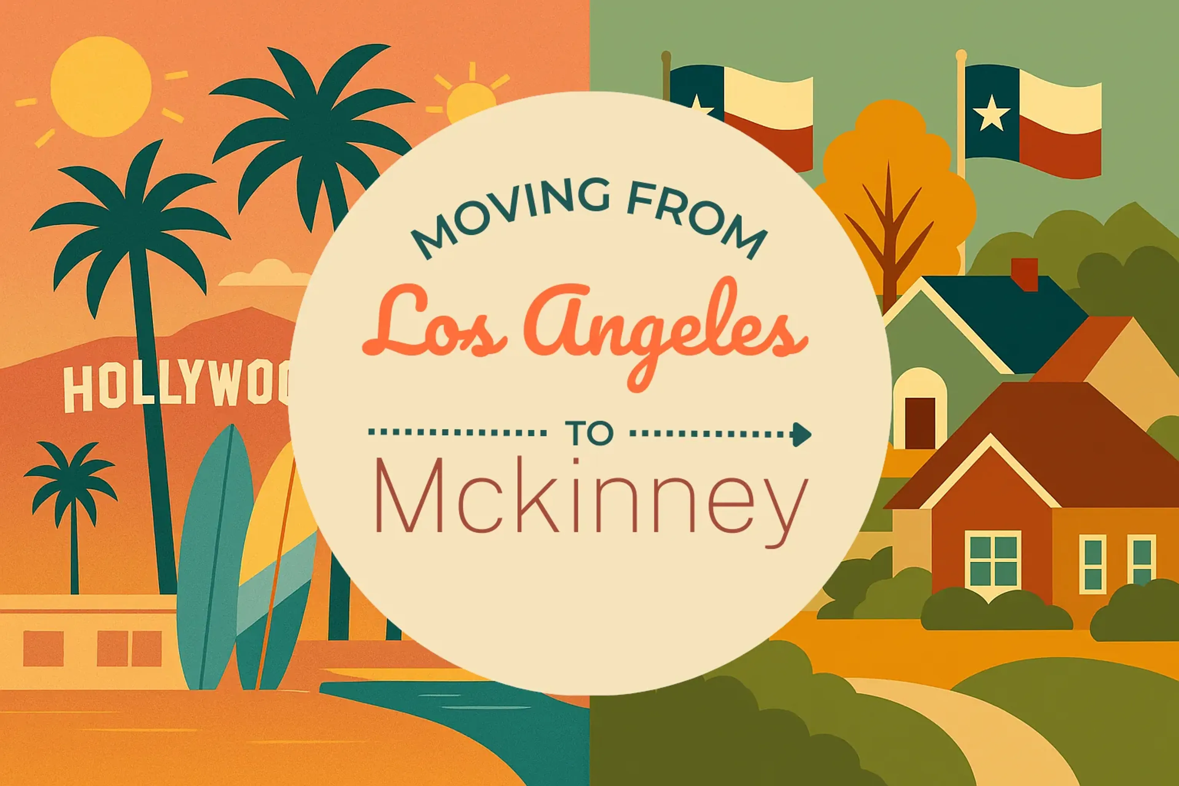 Side-by-side comparison of Los Angeles to Mckinney moving companies