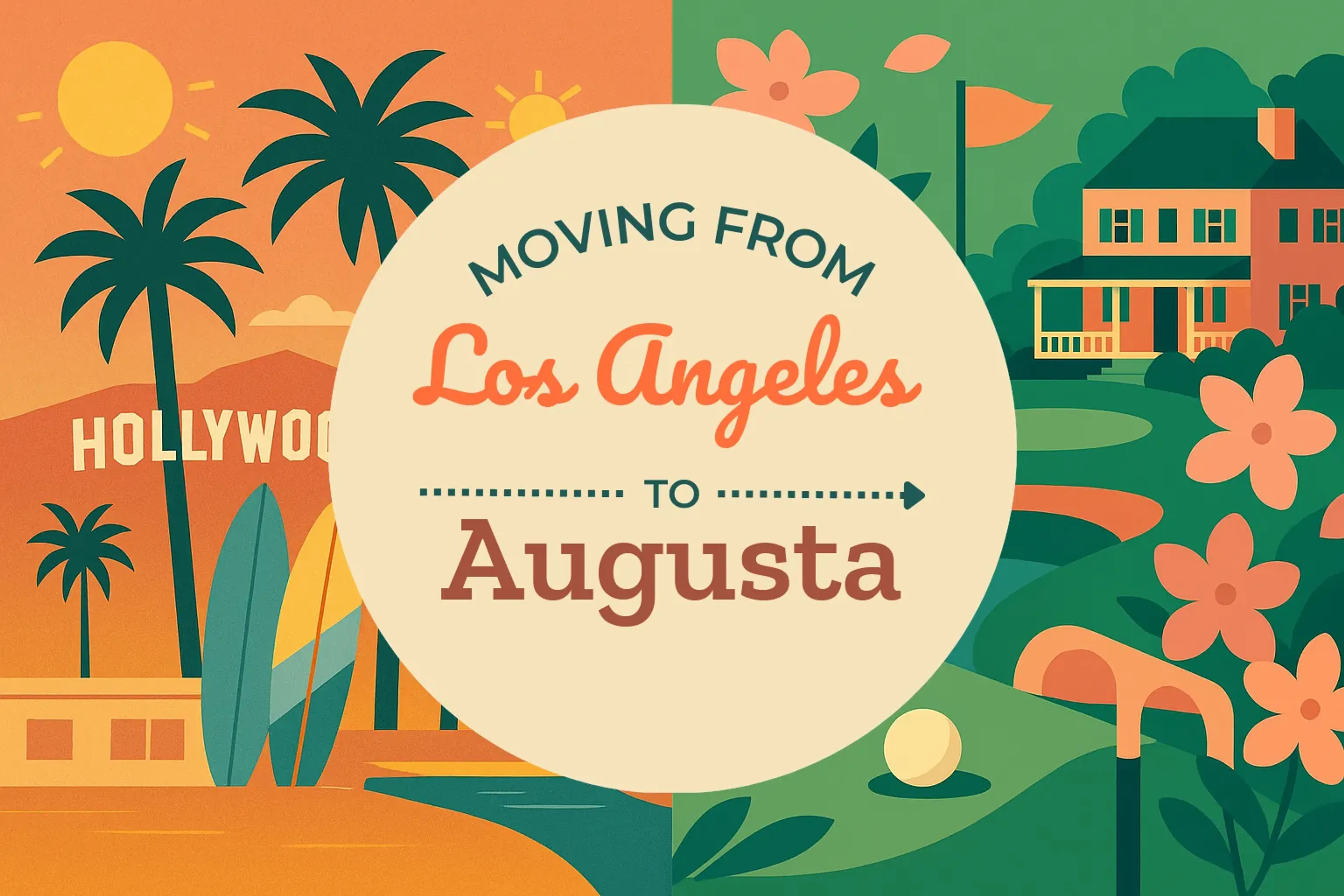 Side-by-side comparison of Los Angeles to Augusta moving companies