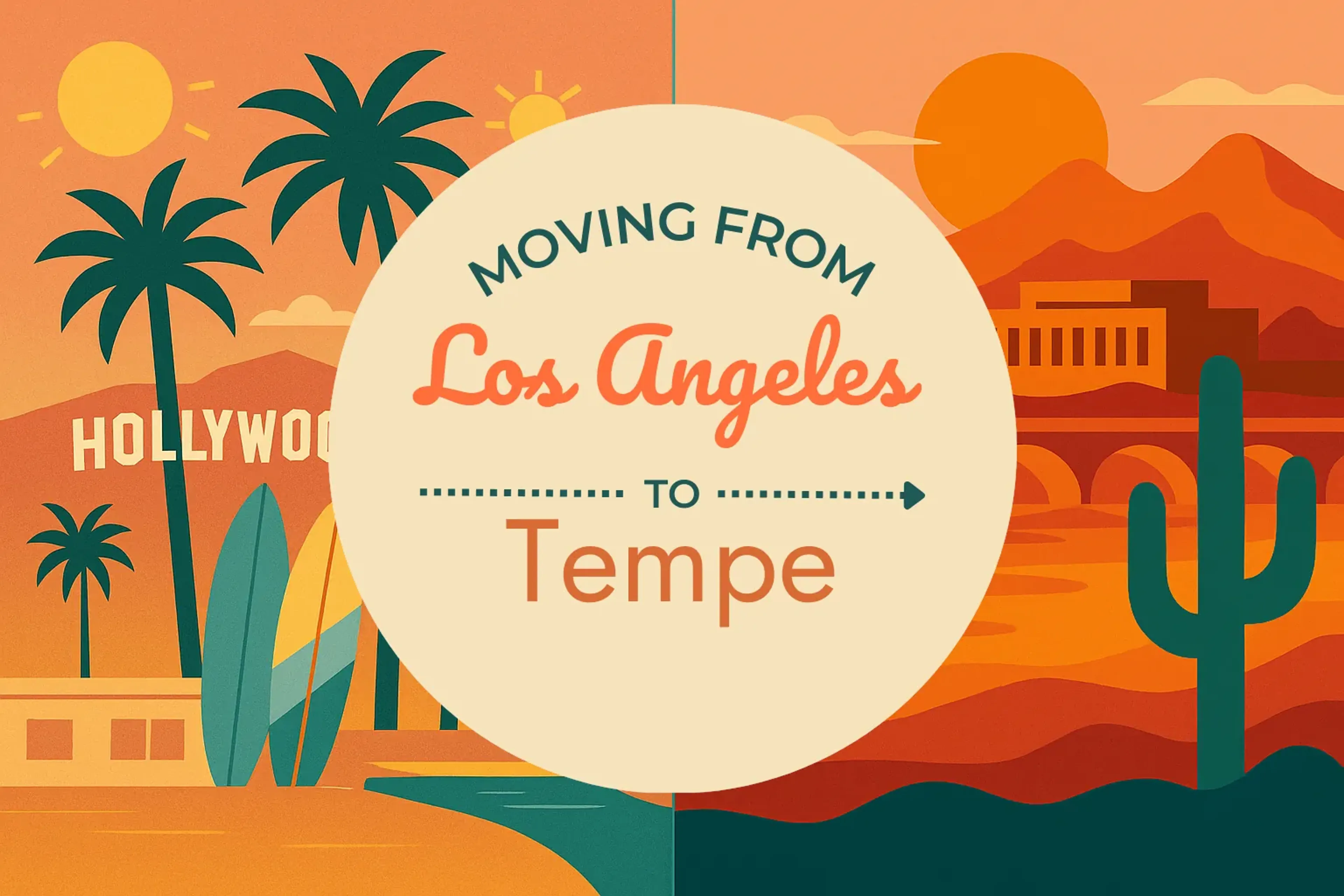 Side-by-side comparison of Los Angeles to Tempe moving companies