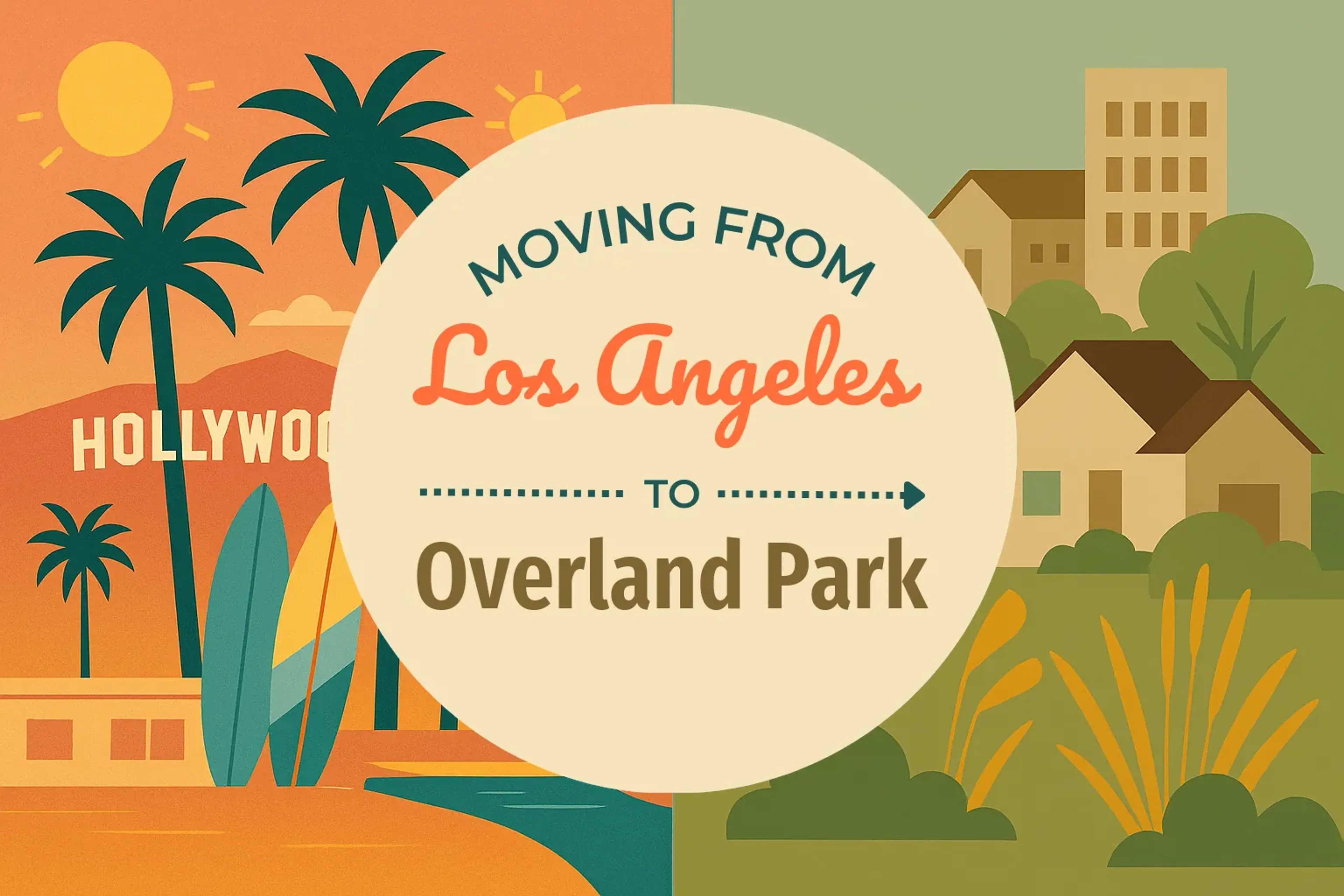 Side-by-side comparison of Los Angeles to Overland Park moving companies