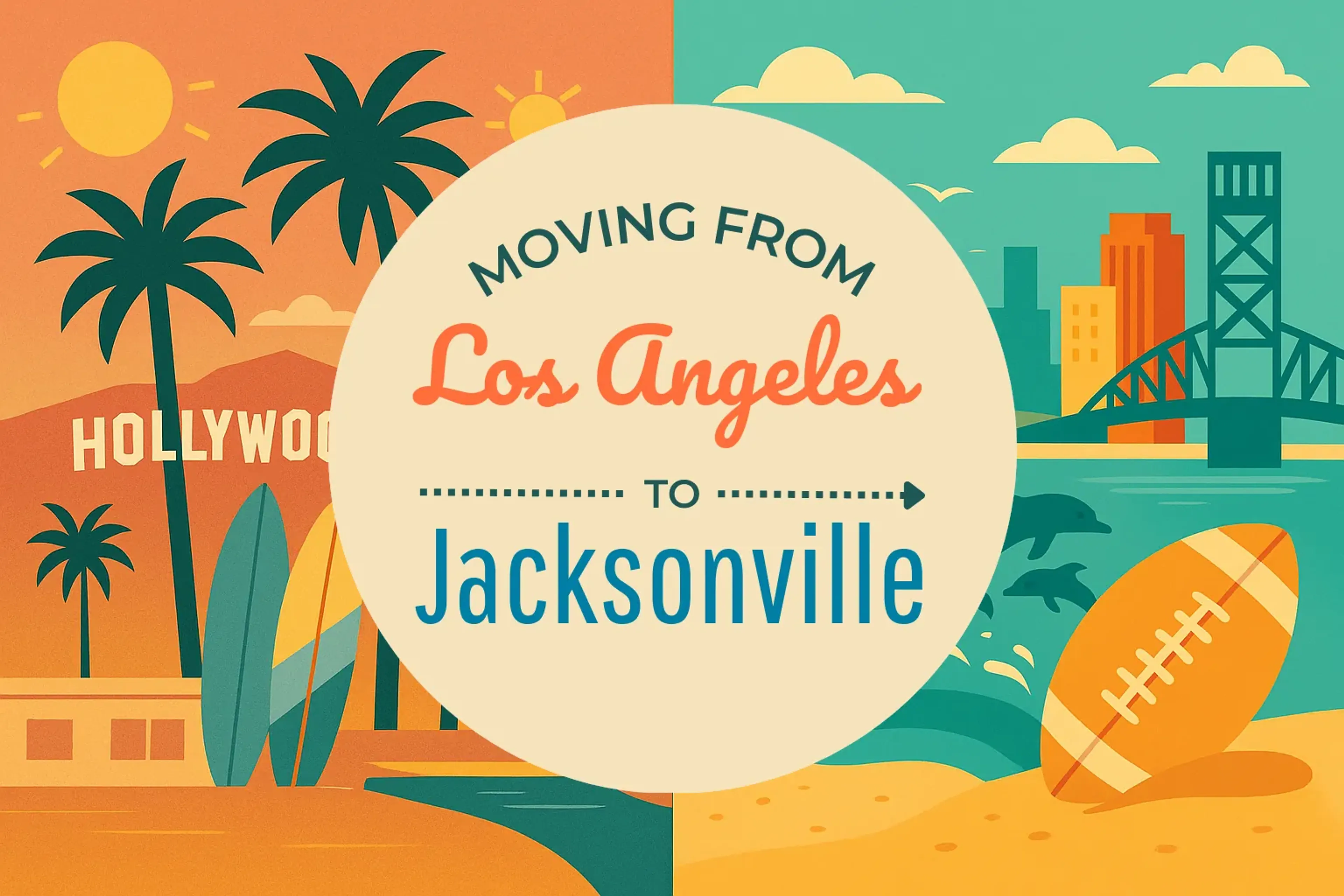 Side-by-side comparison of Los Angeles to Jacksonville moving companies