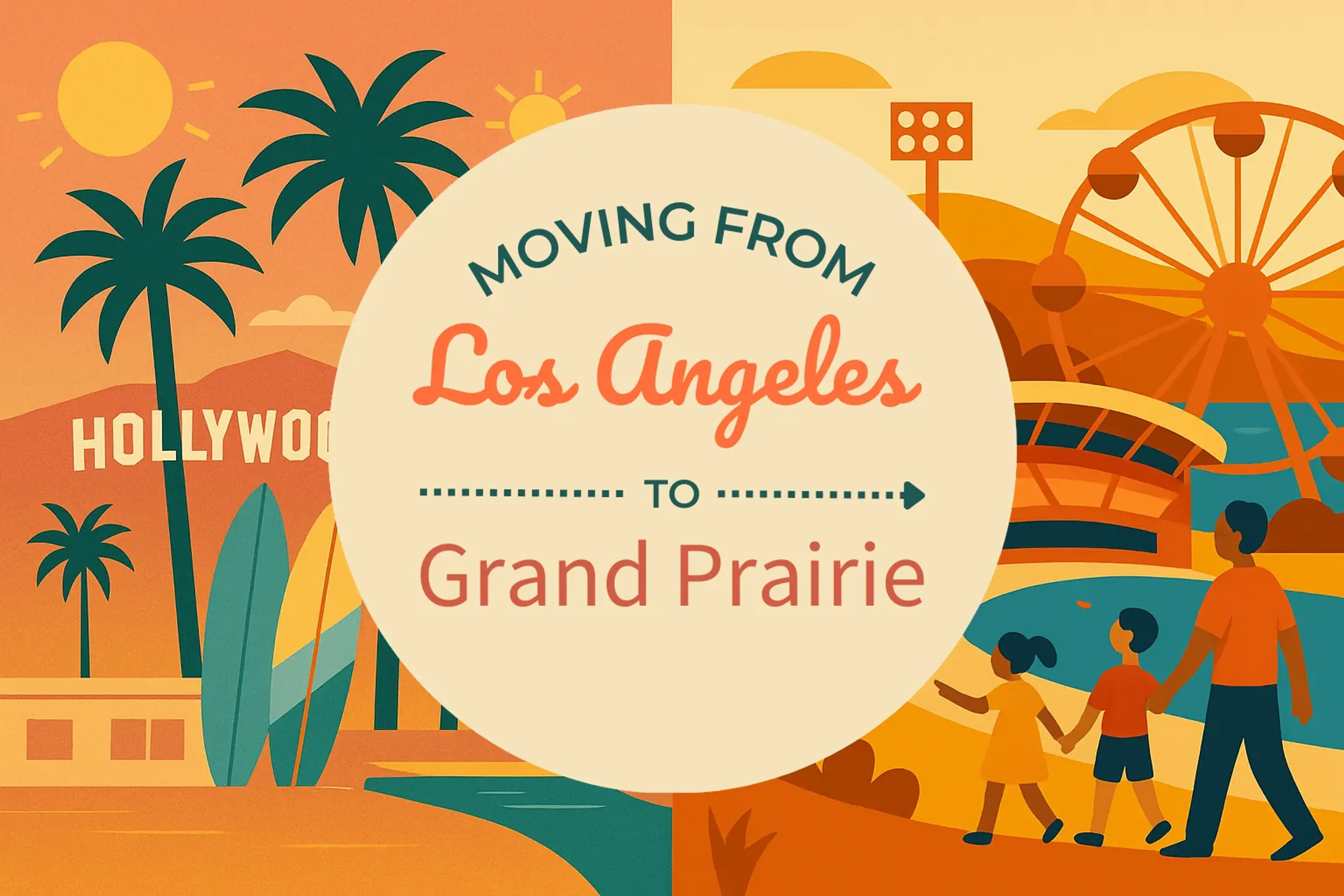 Side-by-side comparison of Los Angeles to Grand Prairie moving companies