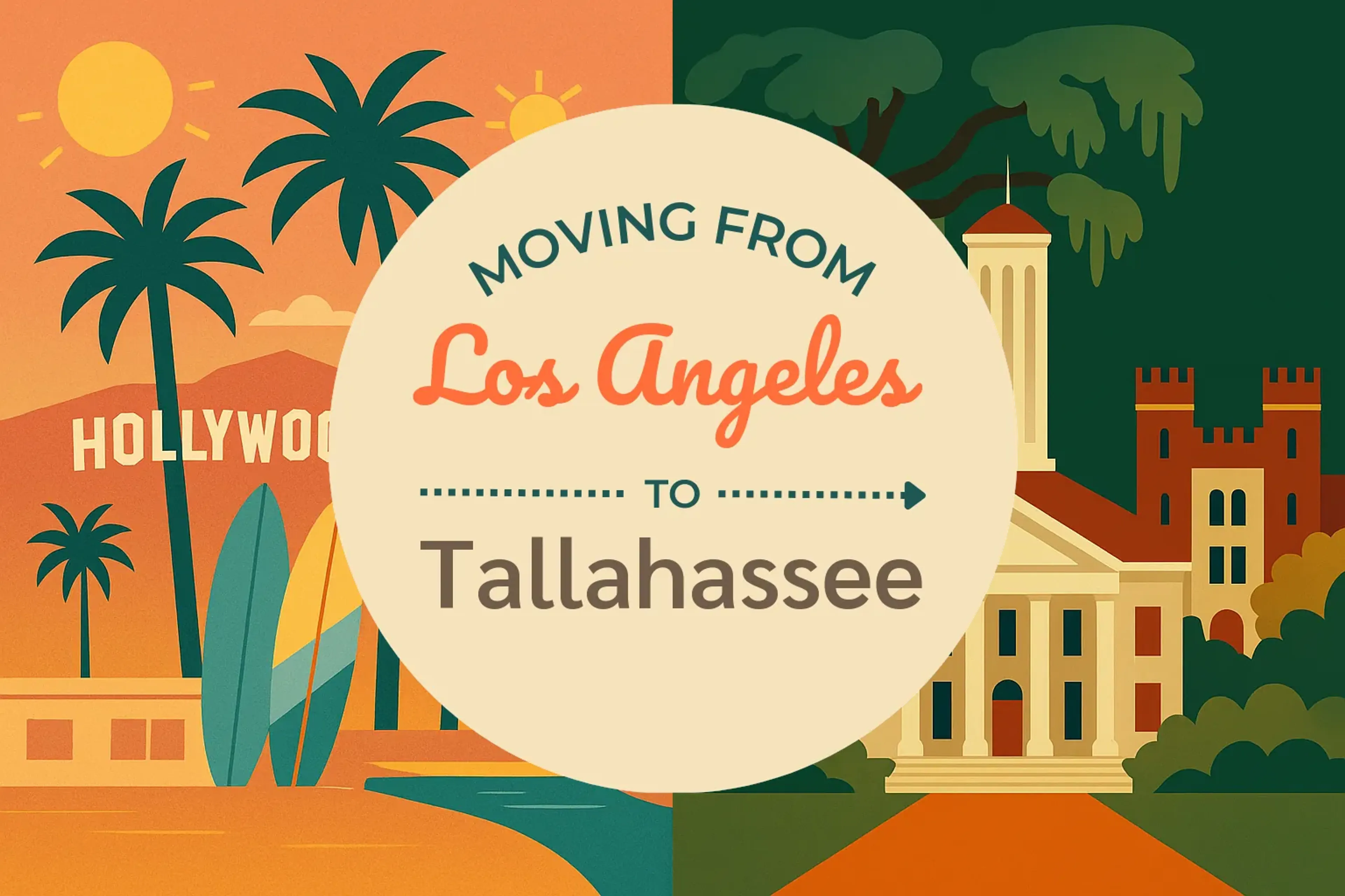 Side-by-side comparison of Los Angeles to Tallahassee moving companies