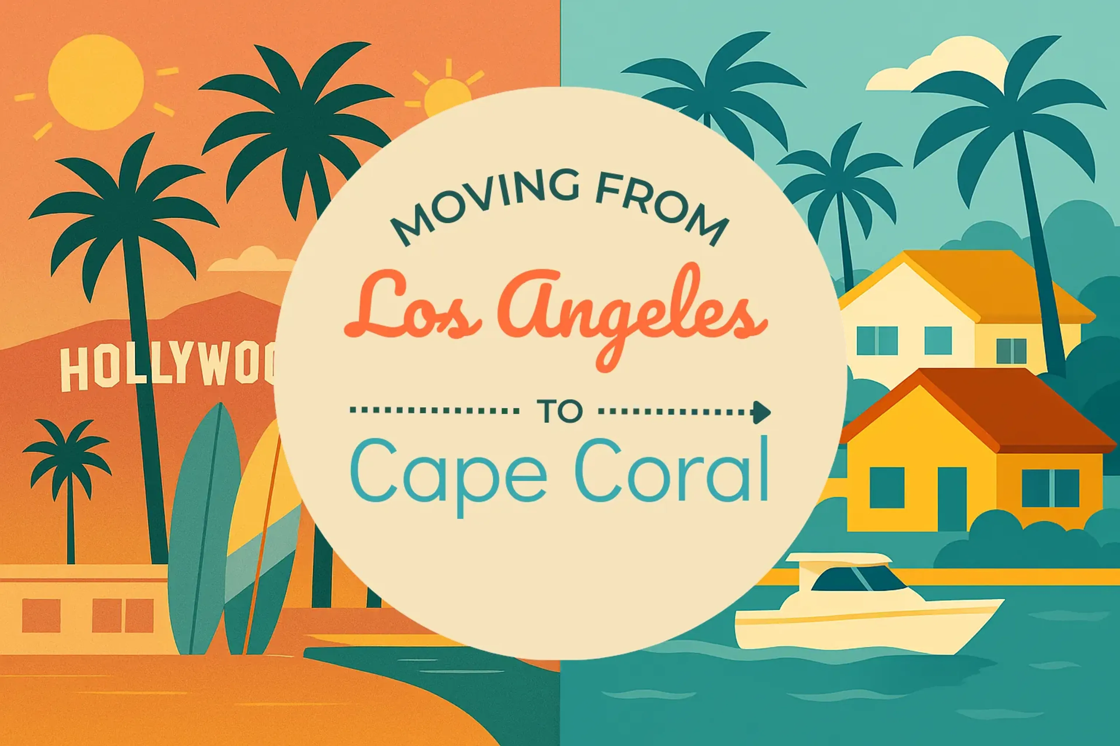 Side-by-side comparison of Los Angeles to Cape Coral moving companies