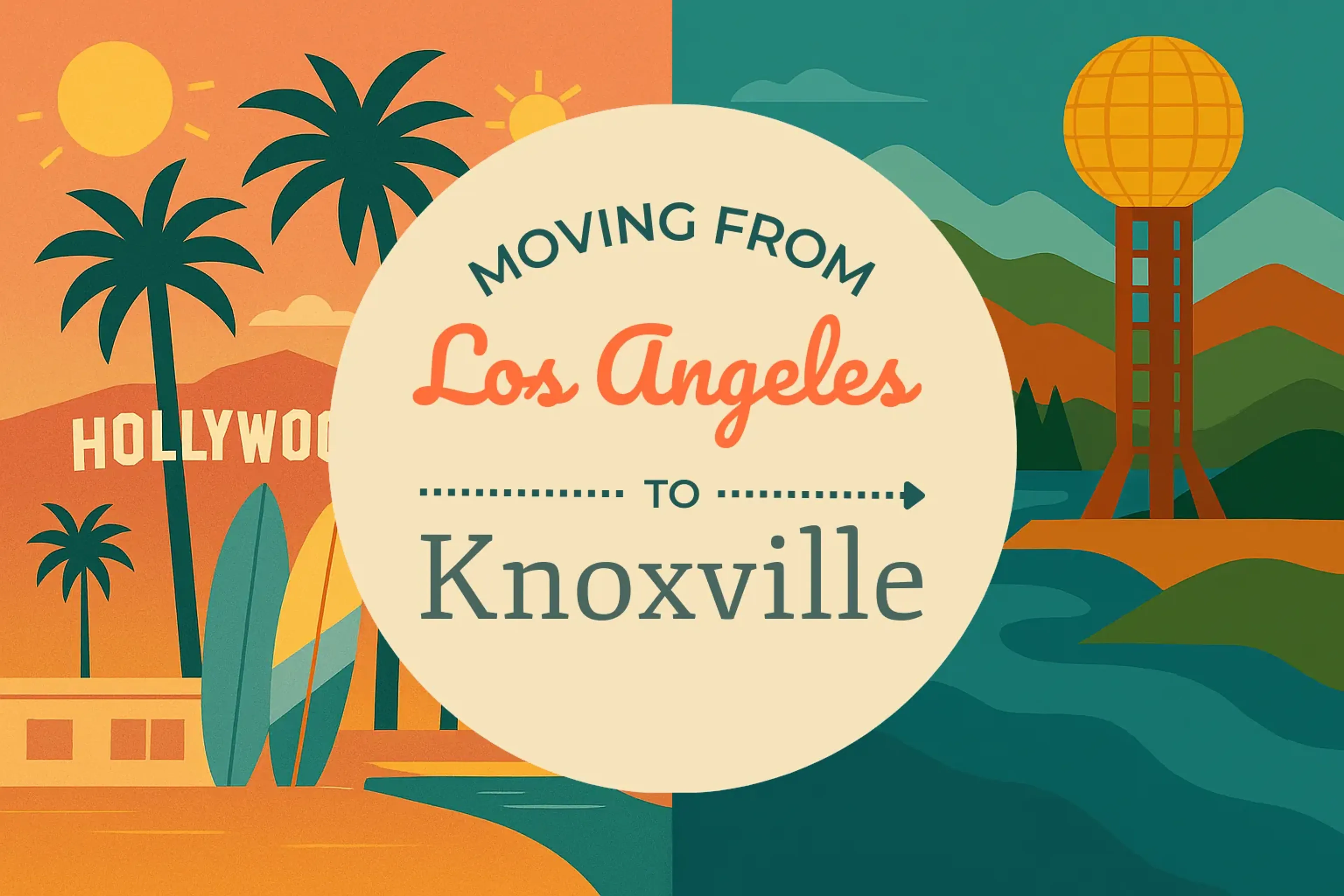 Side-by-side comparison of Los Angeles to Knoxville moving companies