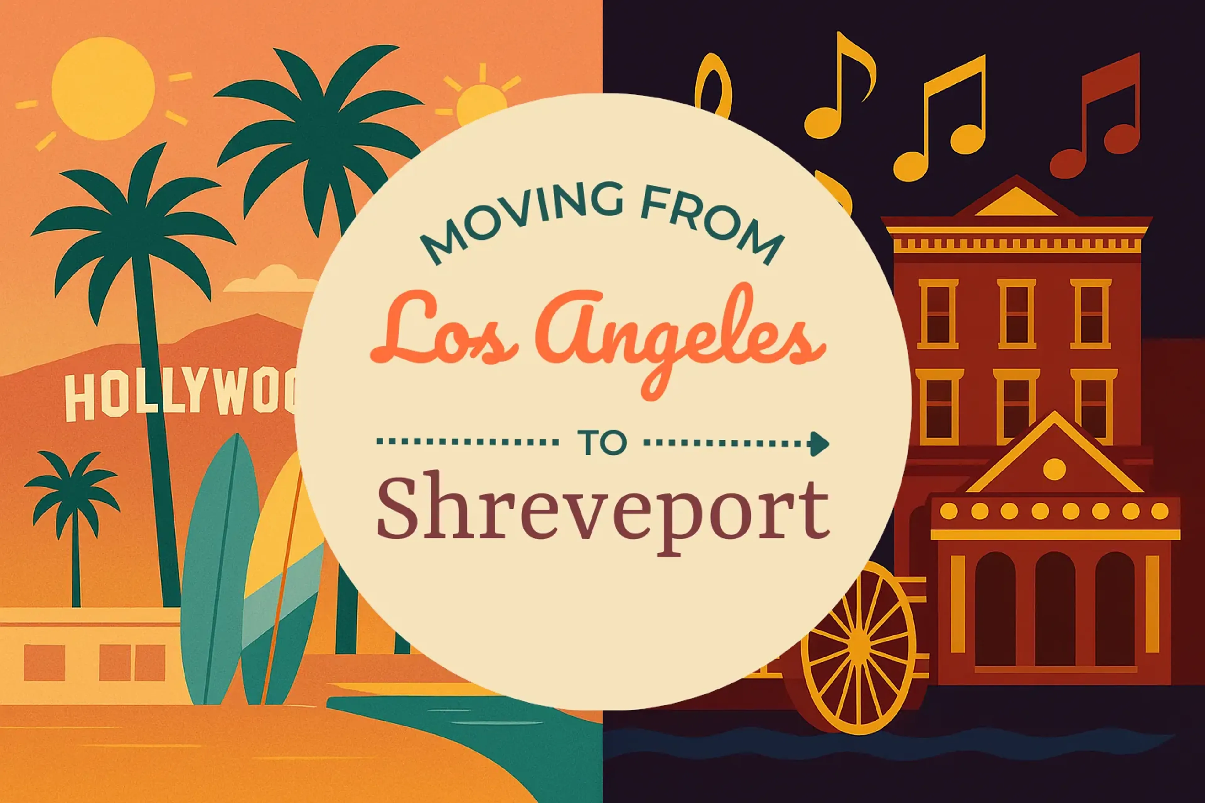 Side-by-side comparison of Los Angeles to Shreveport moving companies