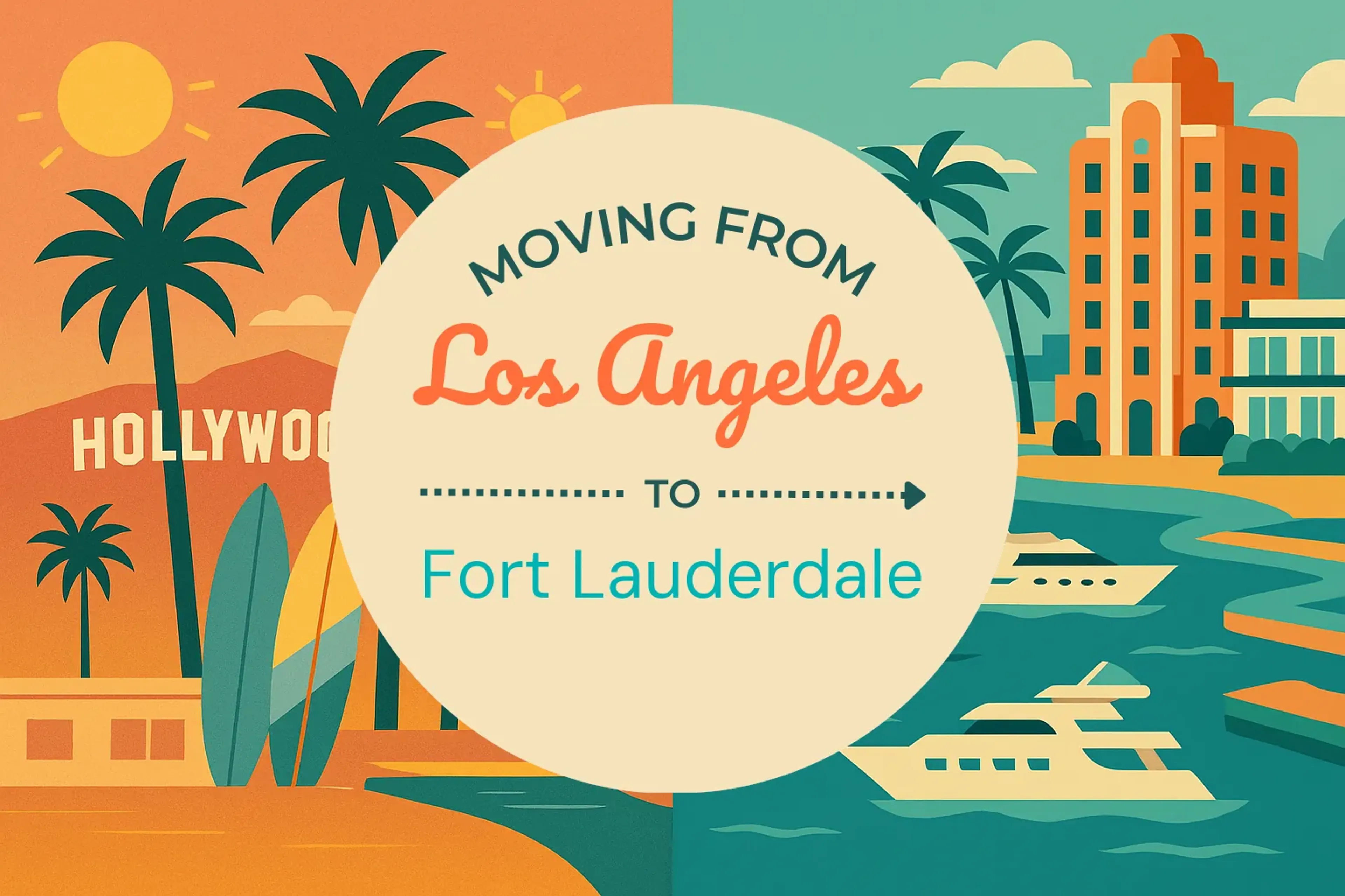 Side-by-side comparison of Los Angeles to Fort Lauderdale moving companies