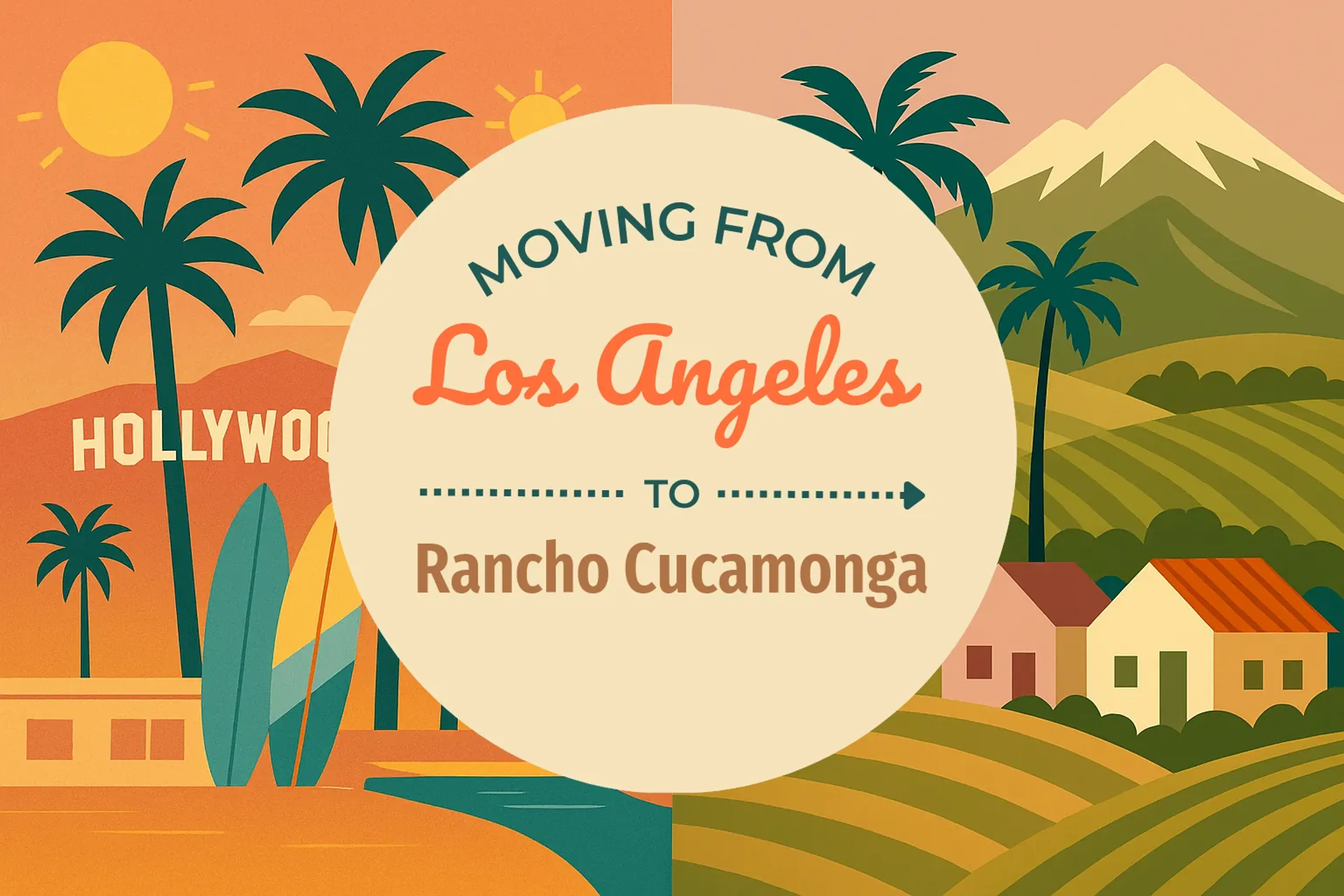 Side-by-side comparison of Los Angeles to Rancho Cucamonga moving companies