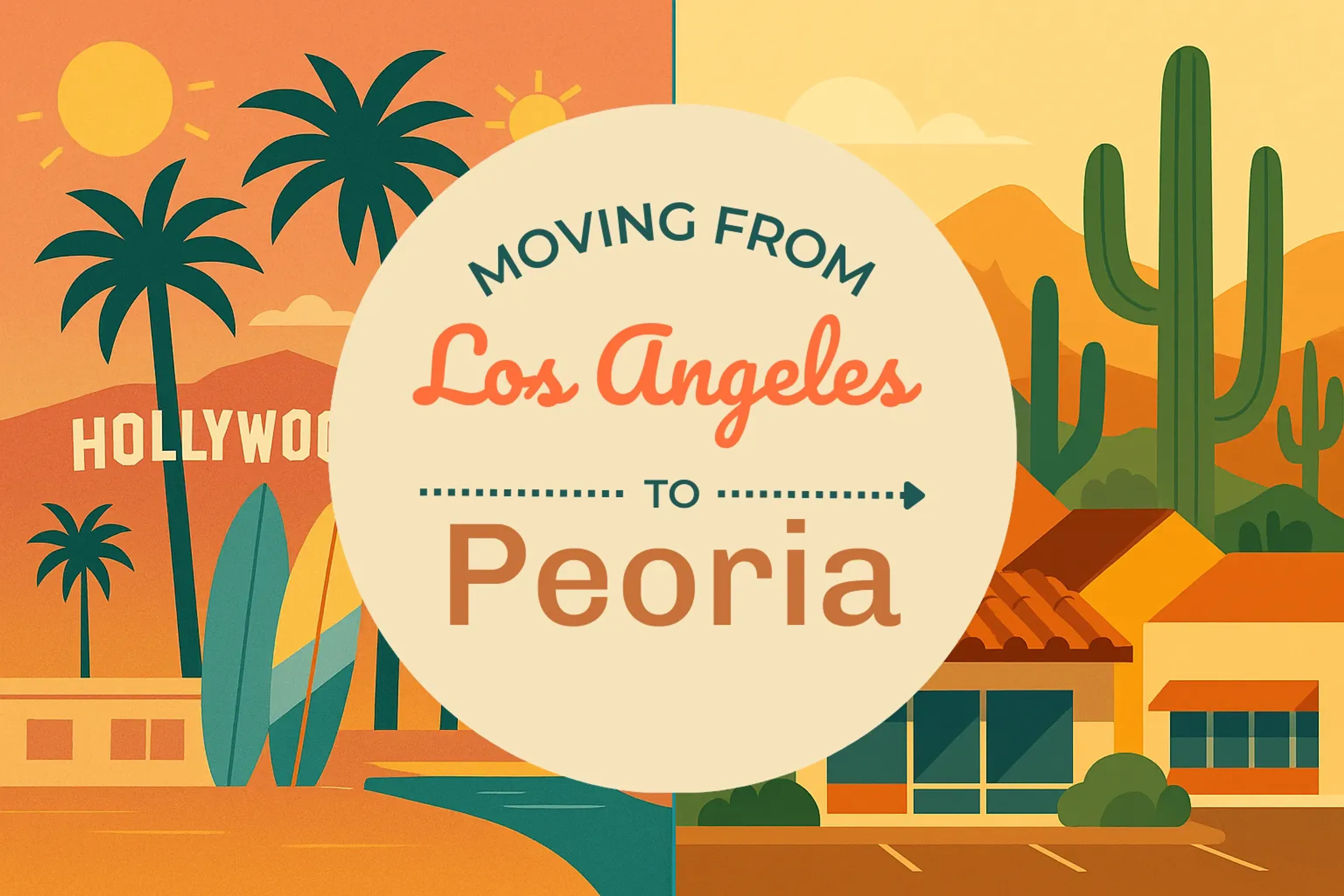 Side-by-side comparison of Los Angeles to Peoria moving companies