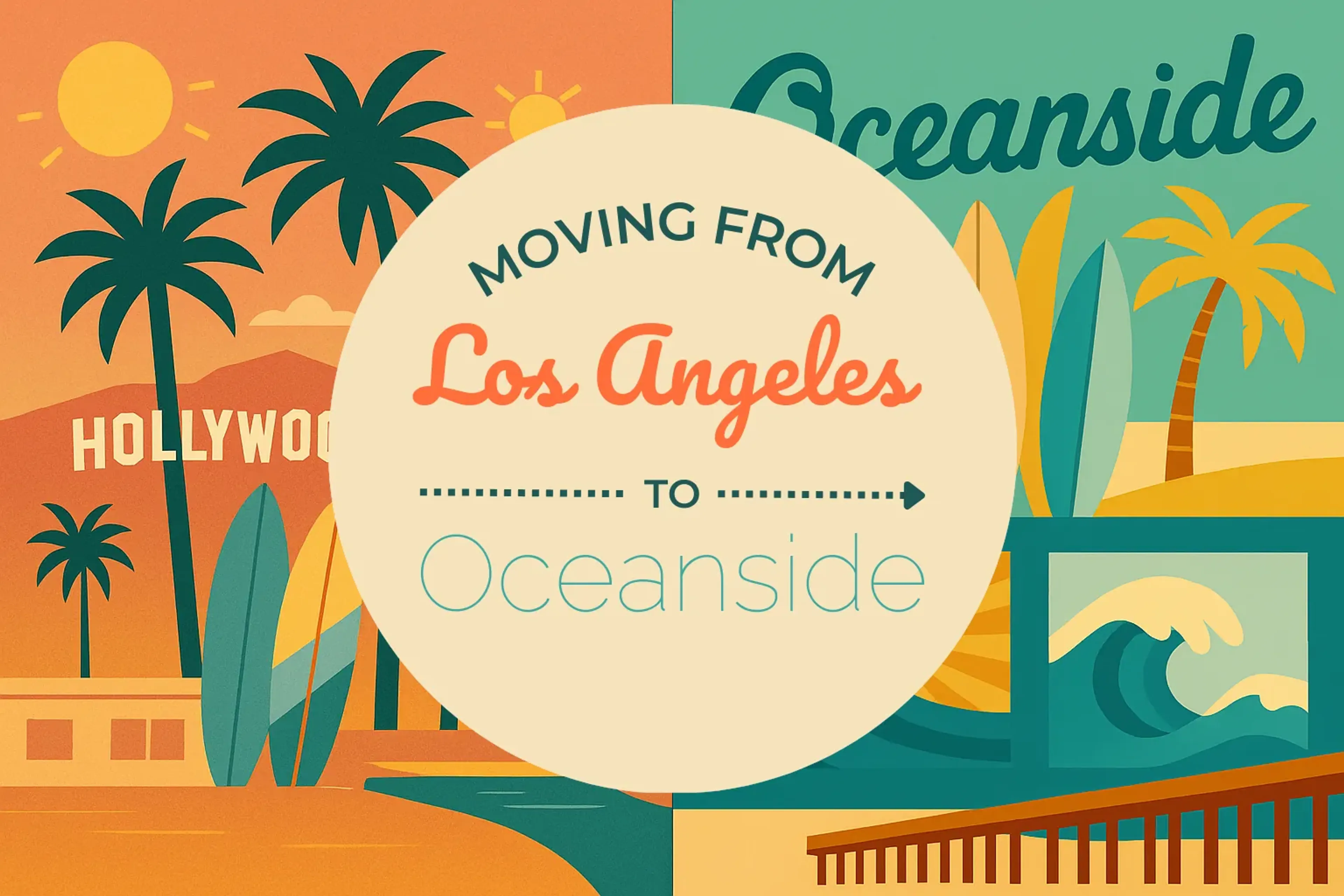 Side-by-side comparison of Los Angeles to Oceanside moving companies