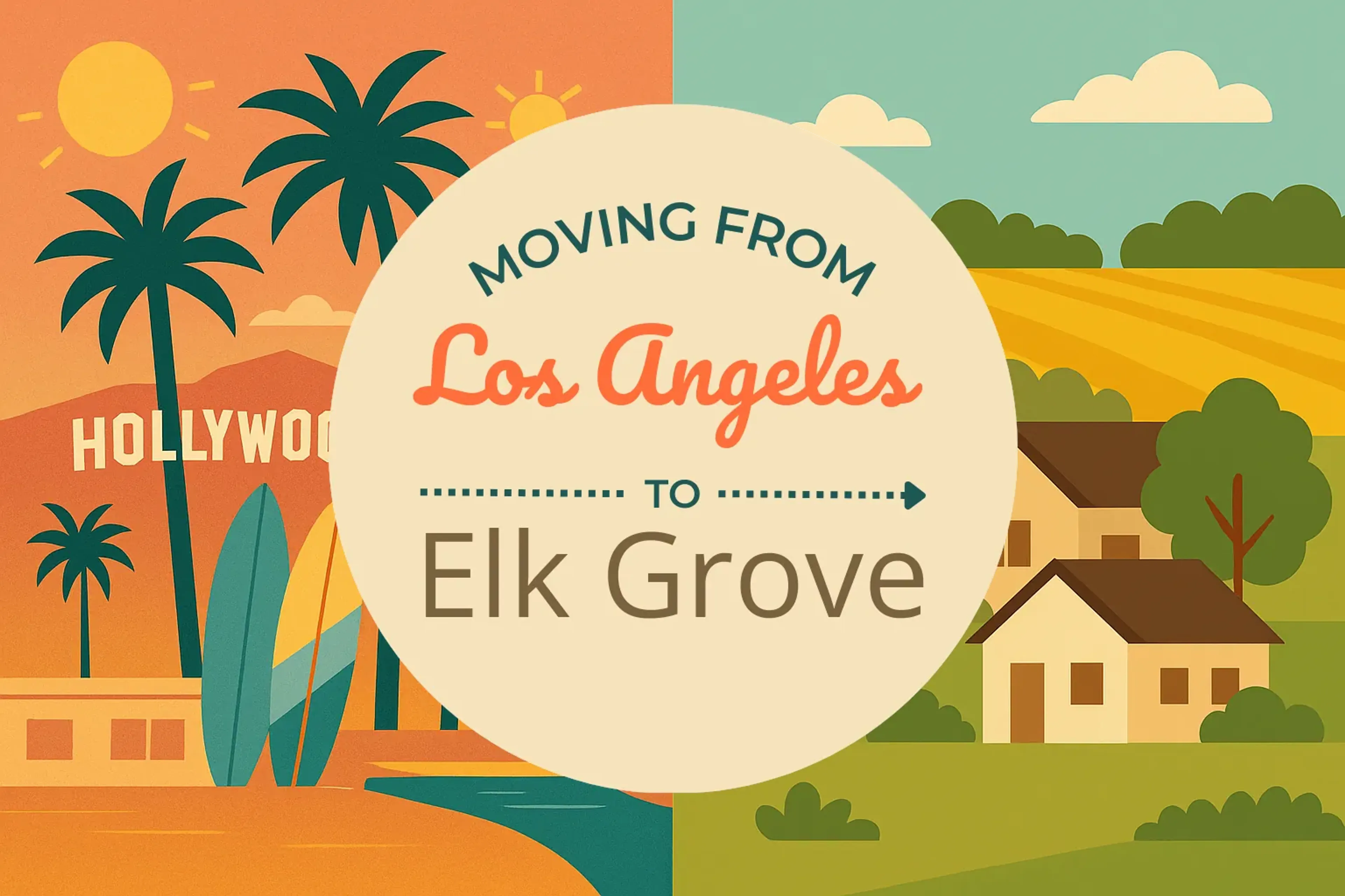 Side-by-side comparison of Los Angeles to Elk Grove moving companies