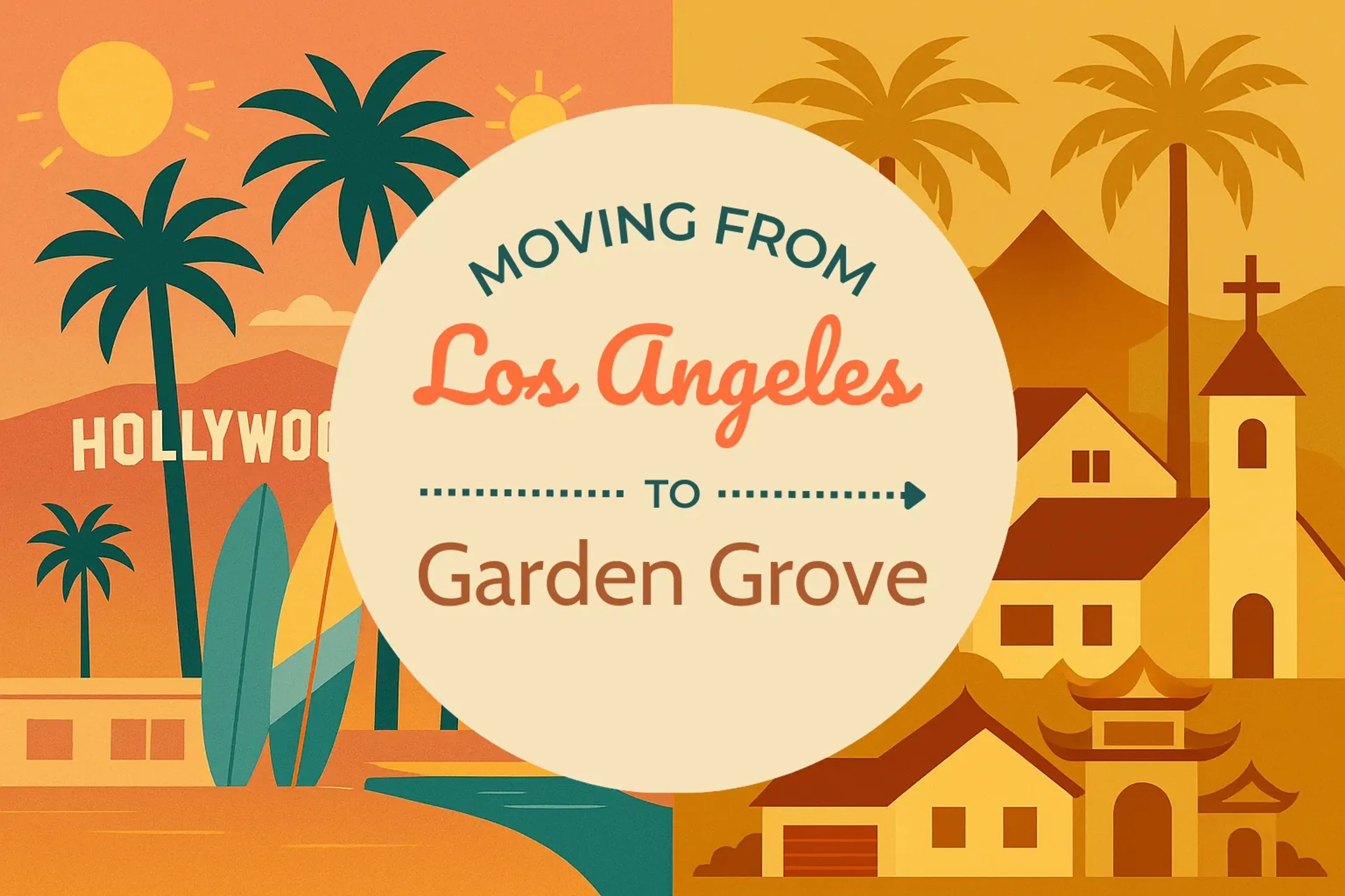 Side-by-side comparison of Los Angeles to Garden Grove moving companies