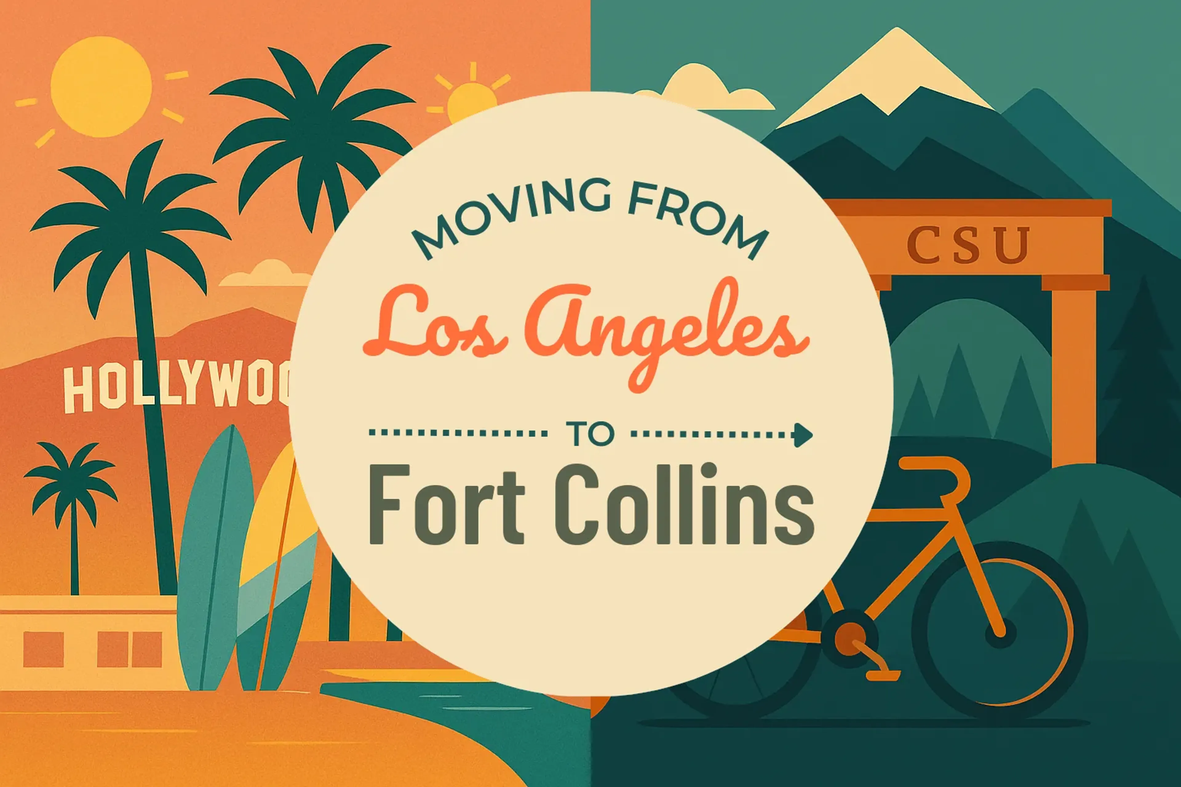 Side-by-side comparison of Los Angeles to Fort Collins moving companies
