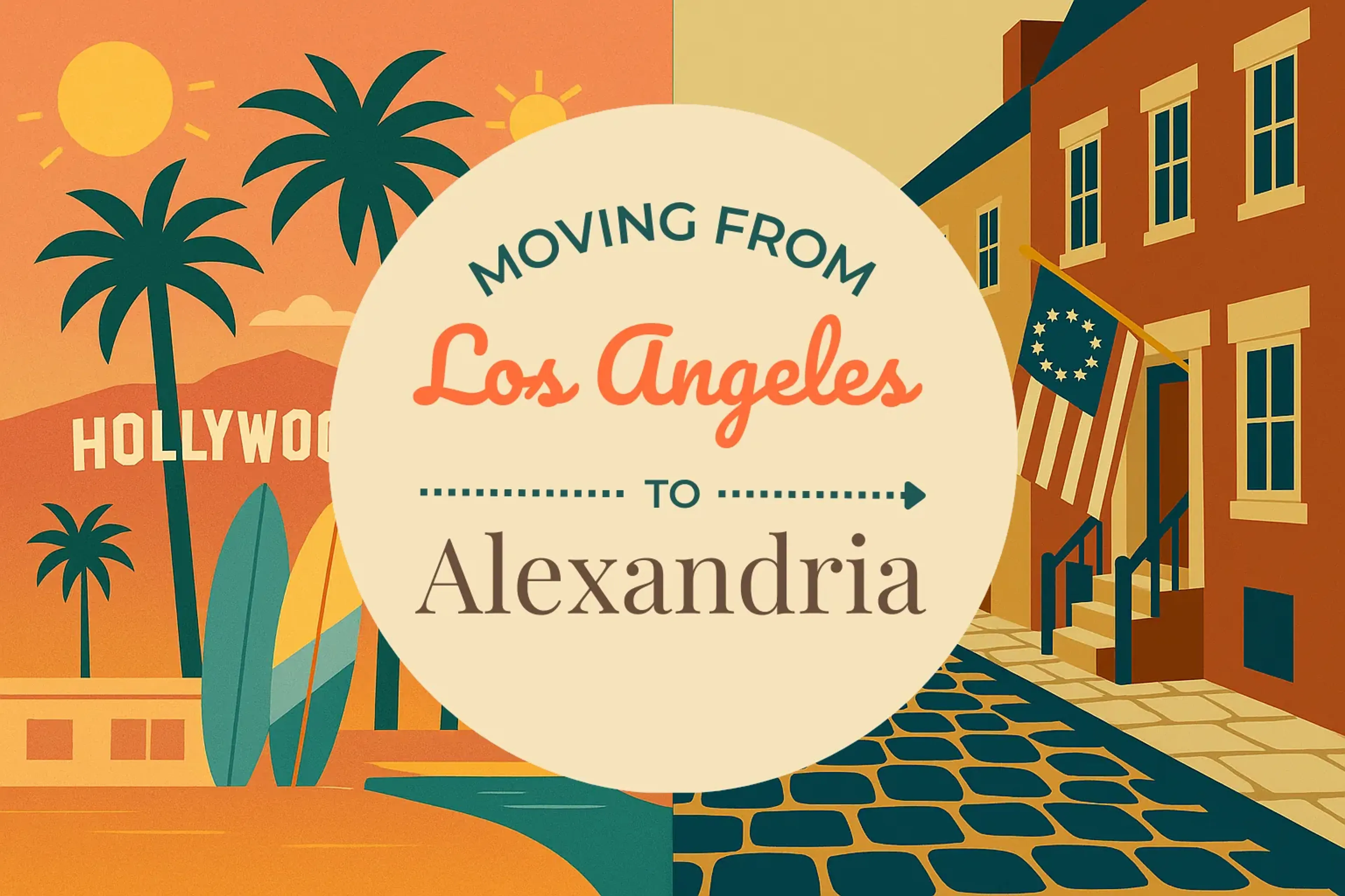 Side-by-side comparison of Los Angeles to Alexandria moving companies
