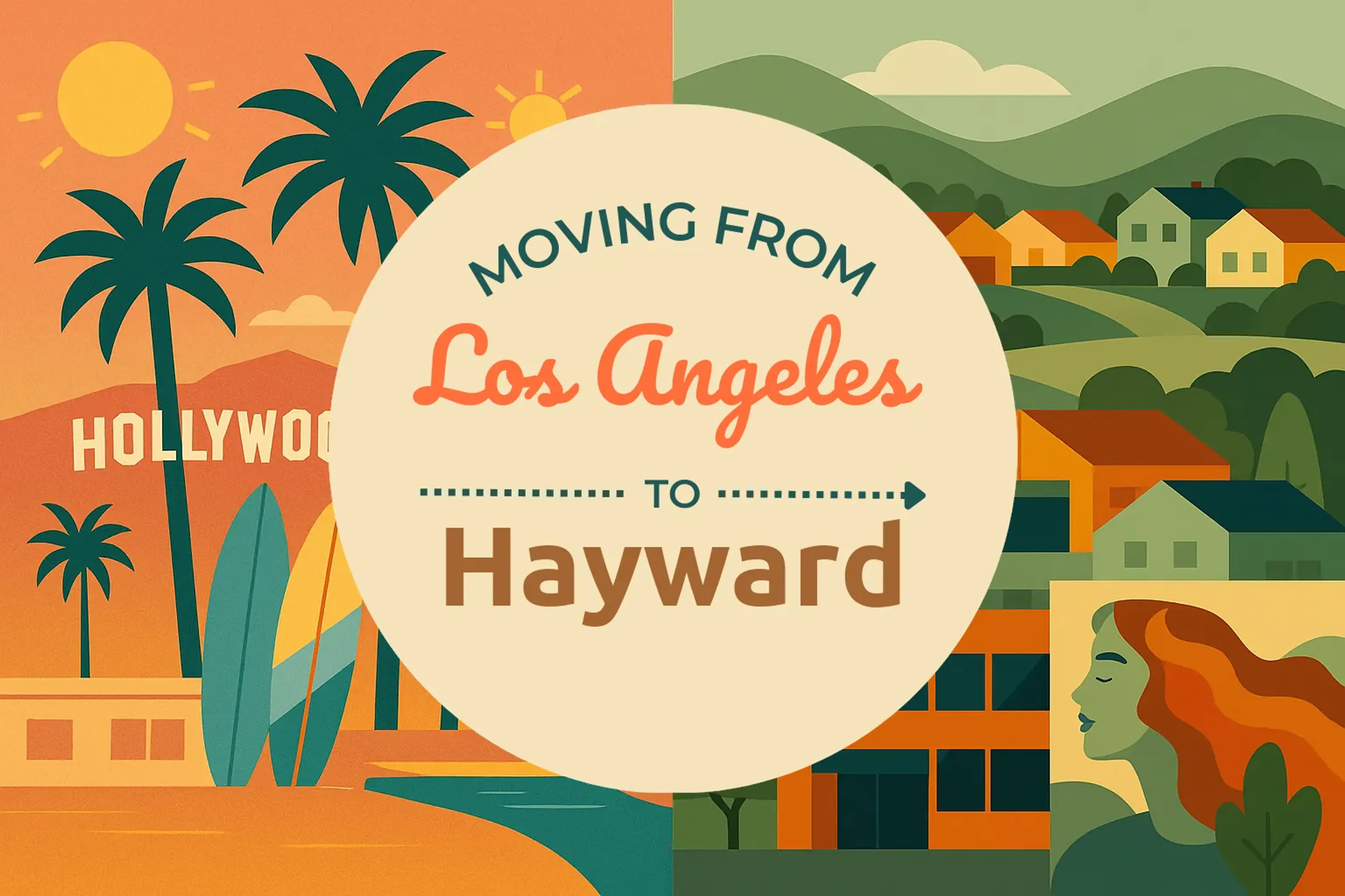 Side-by-side comparison of Los Angeles to Hayward moving companies