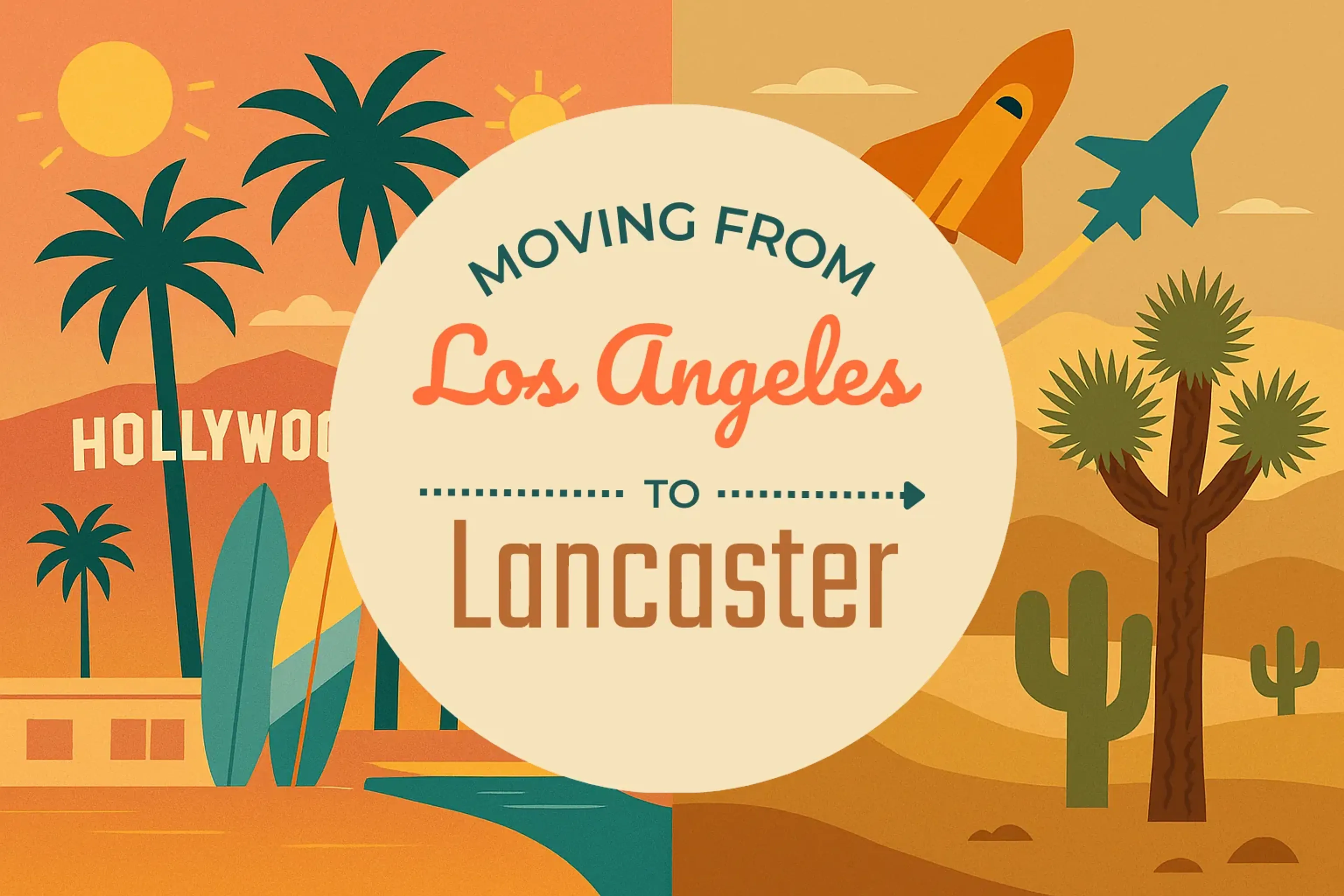Side-by-side comparison of Los Angeles to Lancaster moving companies