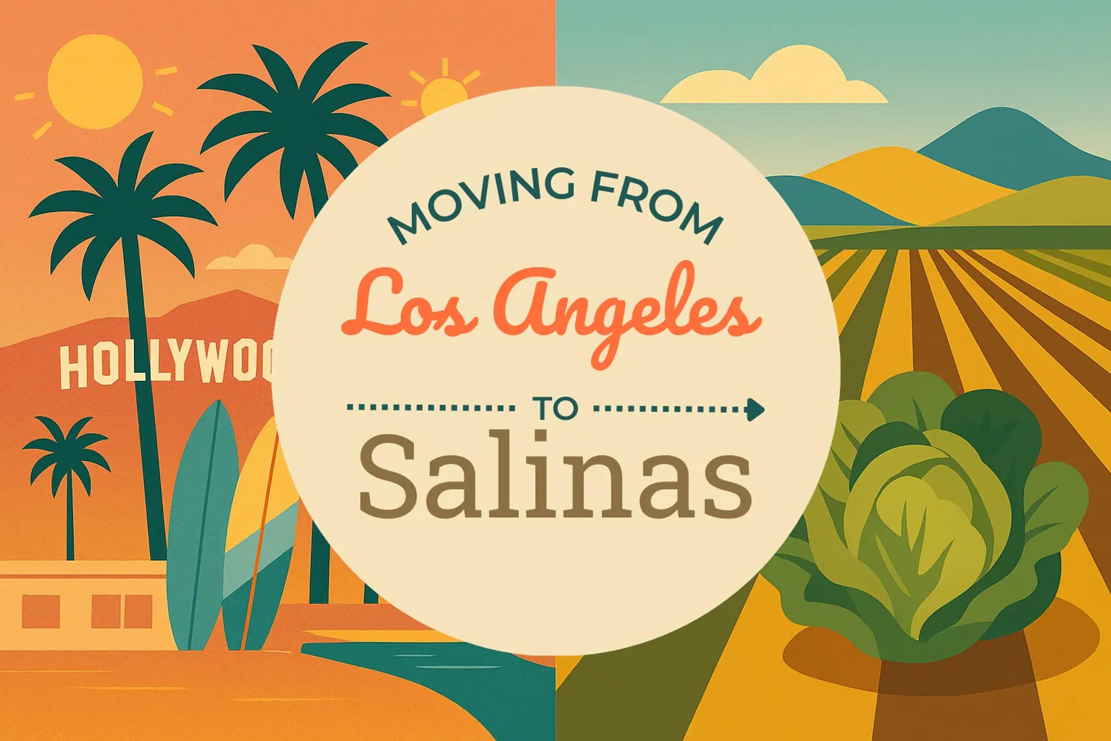 Side-by-side comparison of Los Angeles to Salinas moving companies
