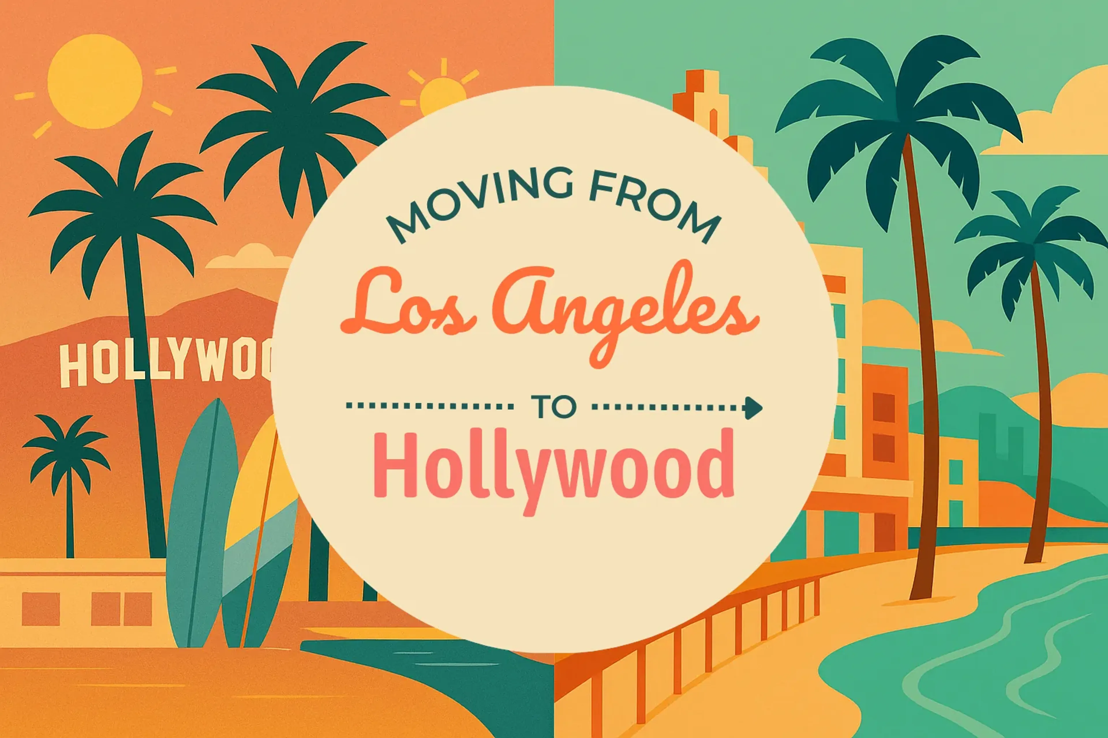 Side-by-side comparison of Los Angeles to Hollywood moving companies