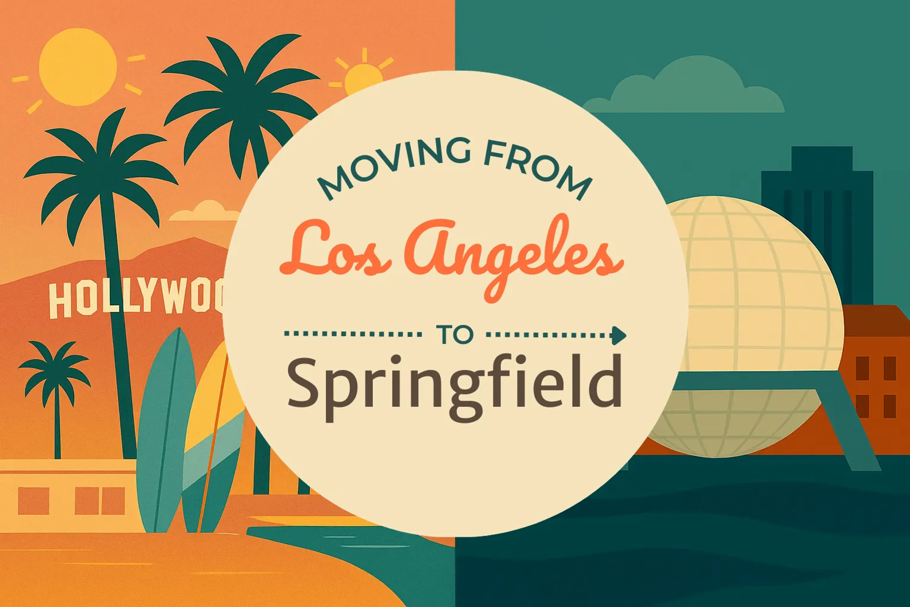 Side-by-side comparison of Los Angeles to Springfield moving companies