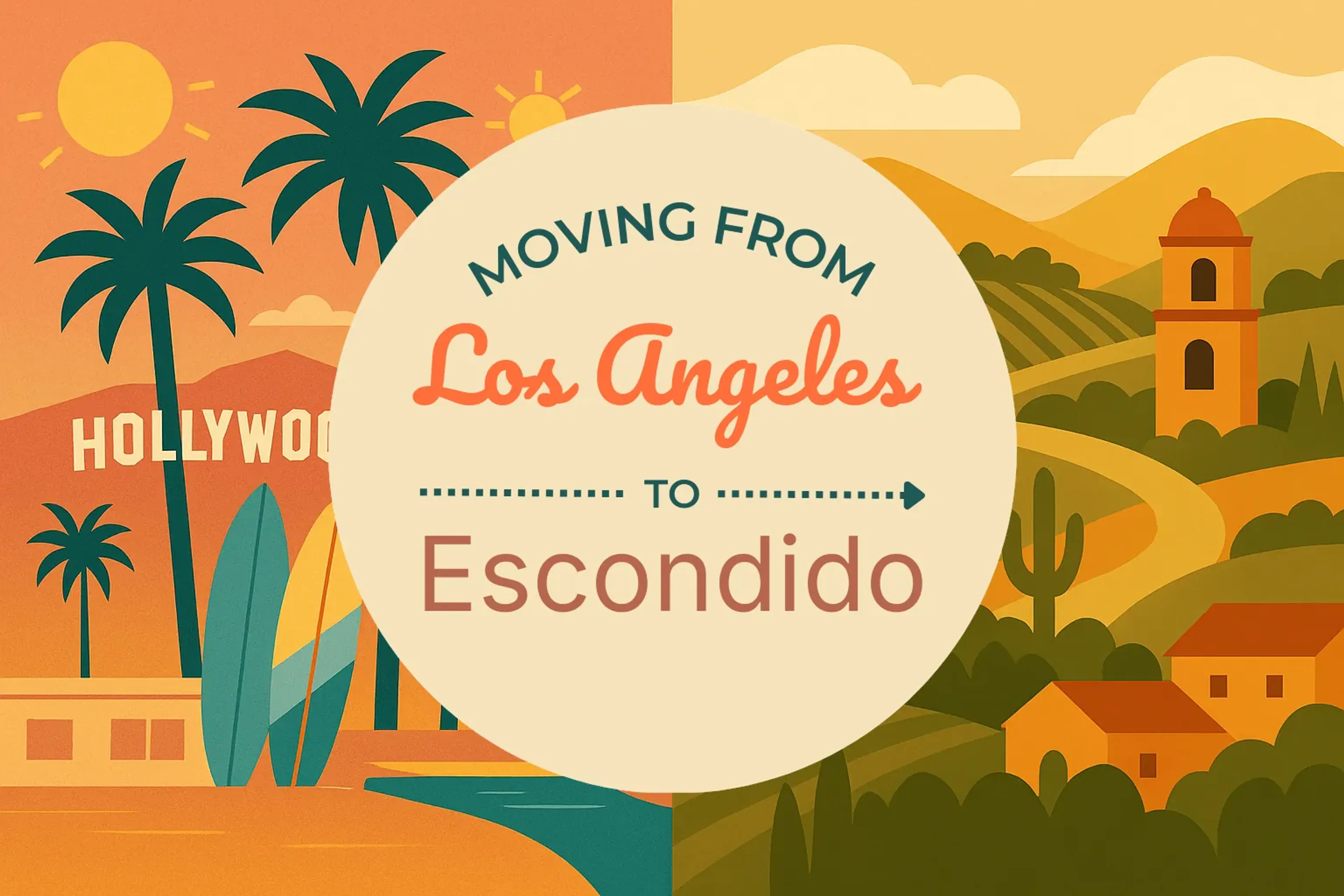 Side-by-side comparison of Los Angeles to Escondido moving companies