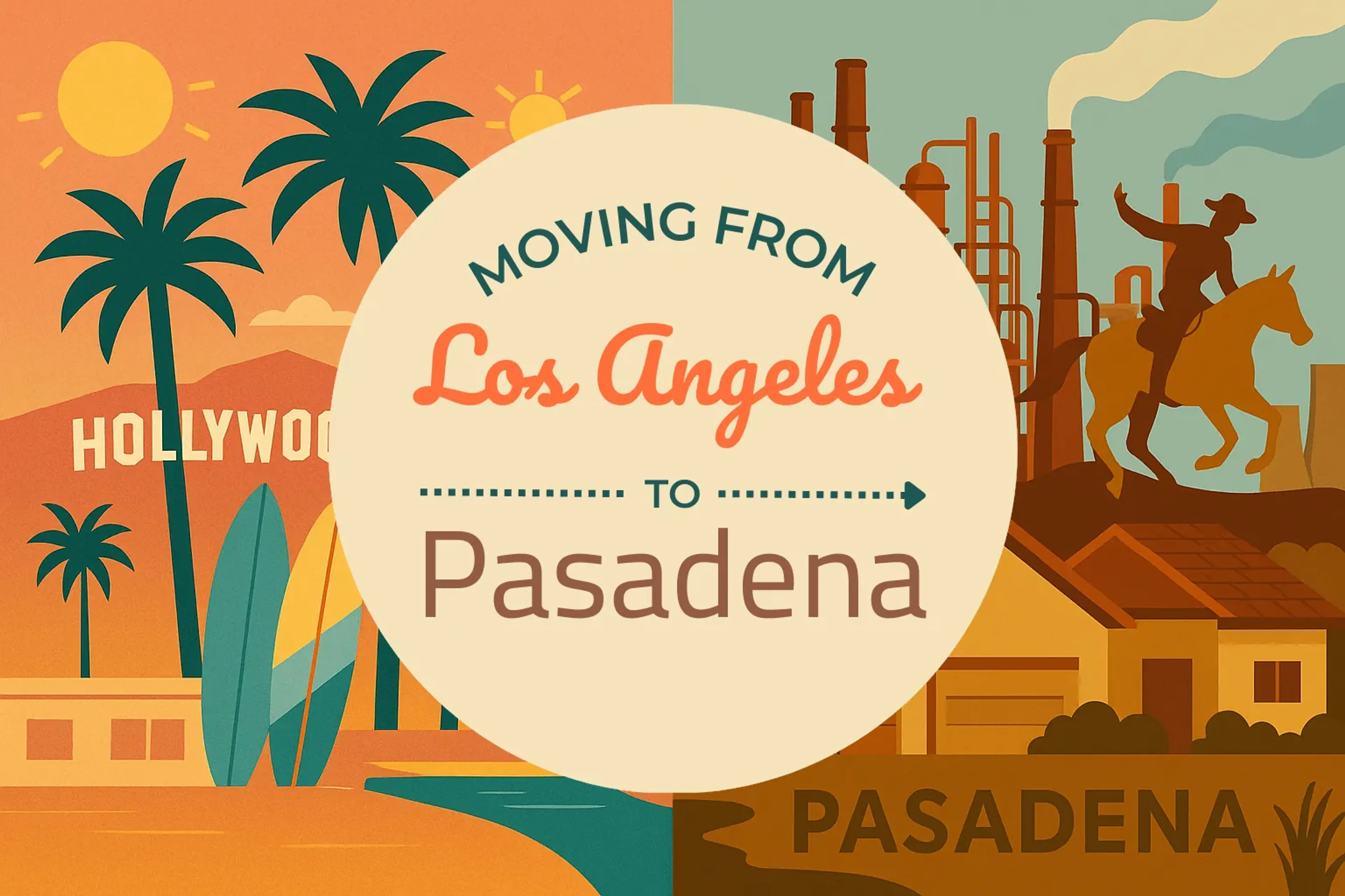 Side-by-side comparison of Los Angeles to Pasadena moving companies