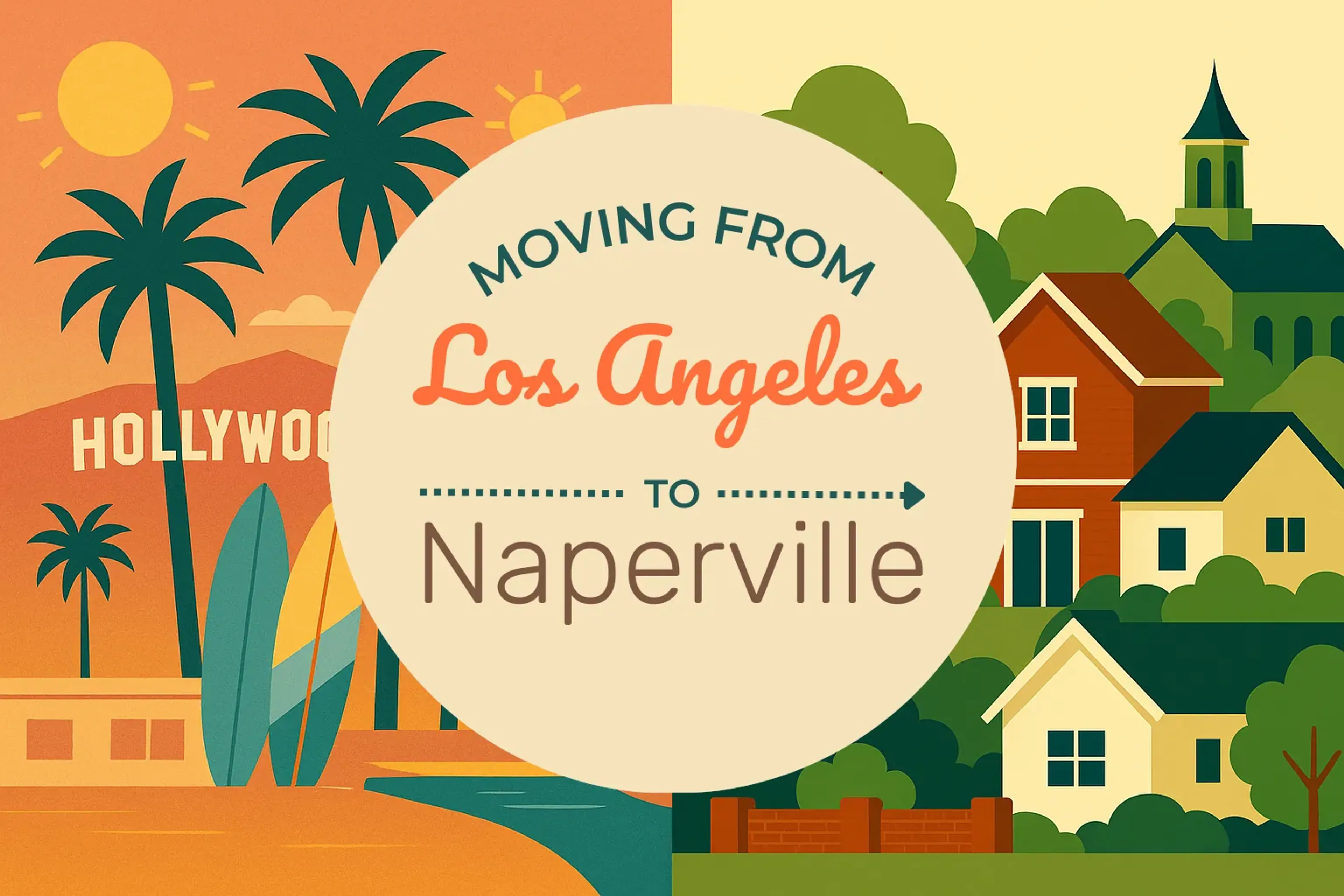 Side-by-side comparison of Los Angeles to Naperville moving companies