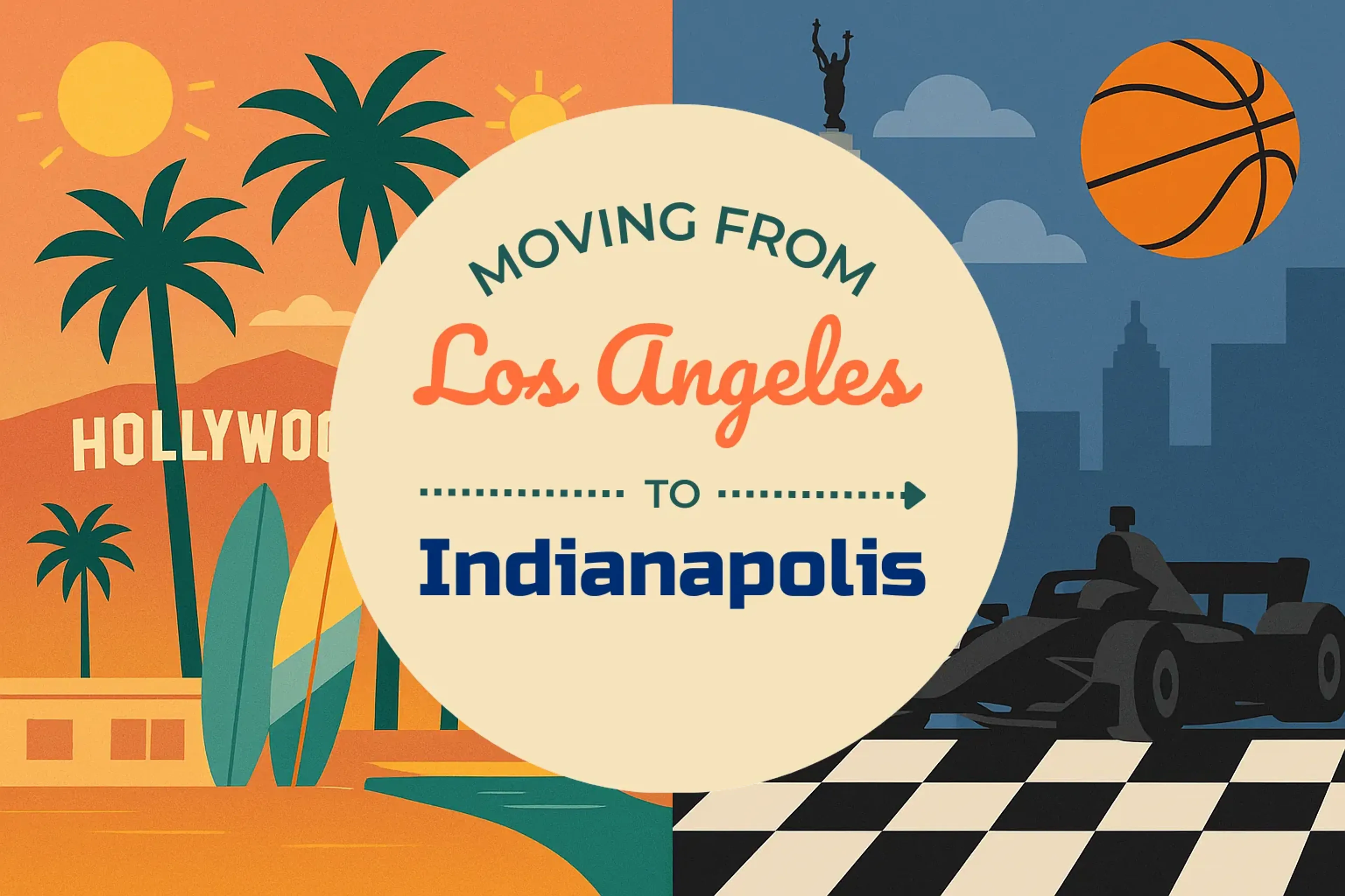 Side-by-side comparison of Los Angeles to Indianapolis moving companies
