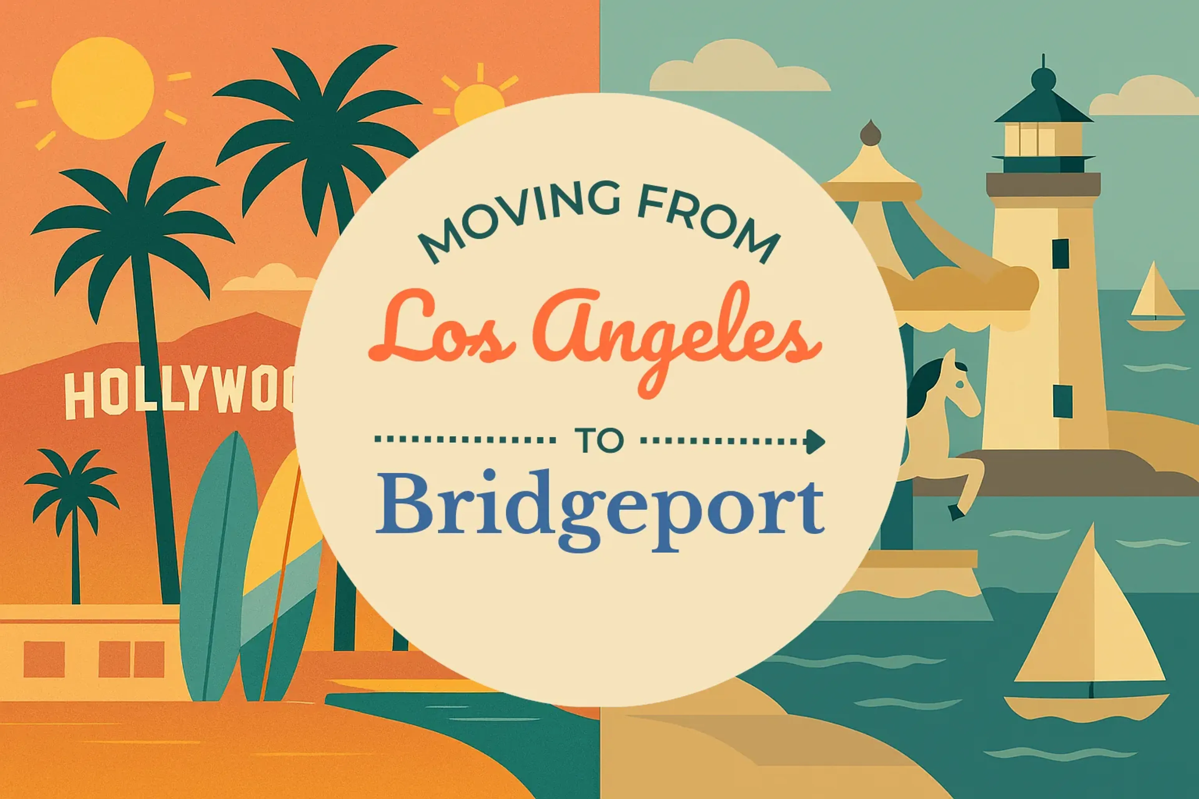 Side-by-side comparison of Los Angeles to Bridgeport moving companies