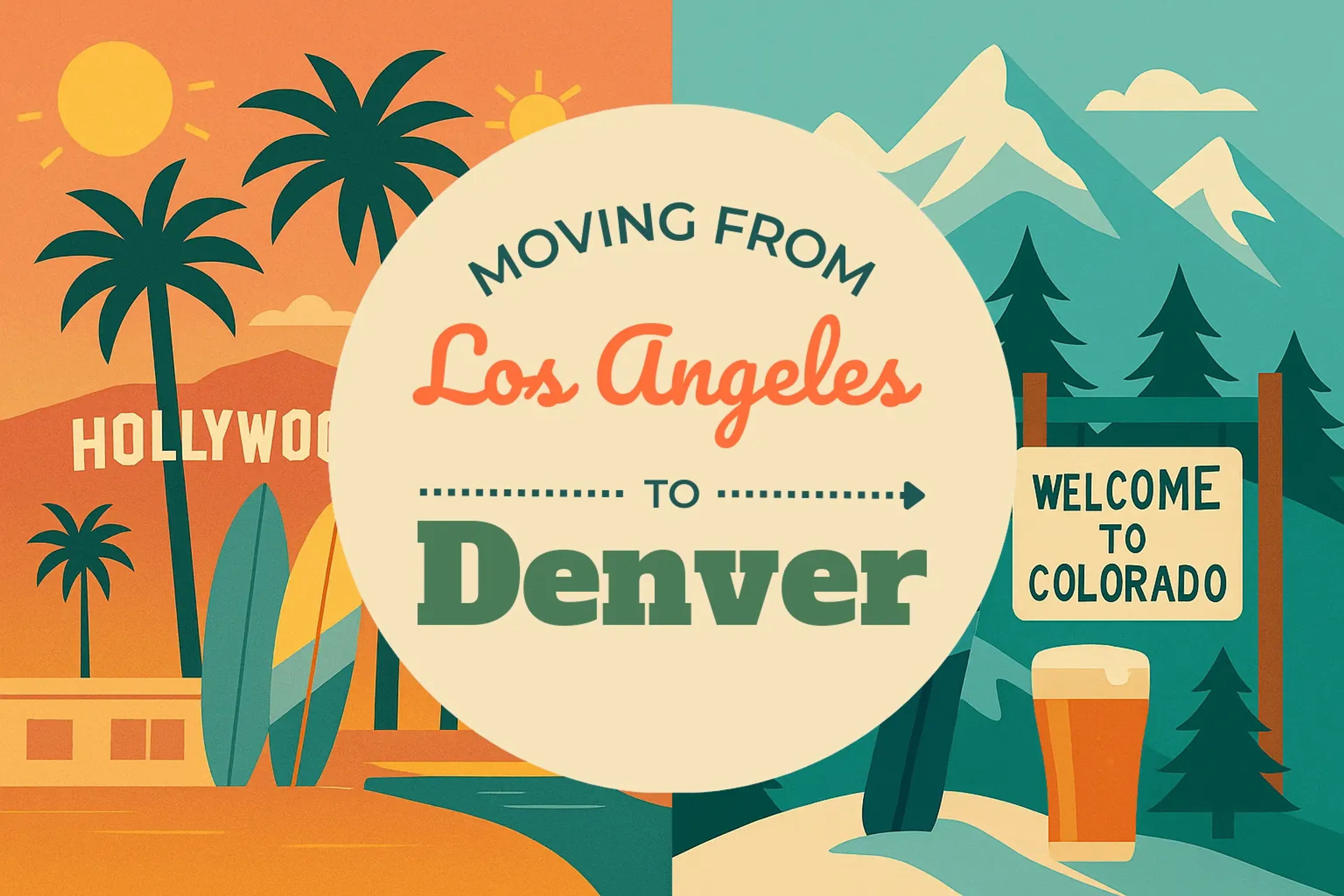 Side-by-side comparison of Los Angeles to Denver moving companies